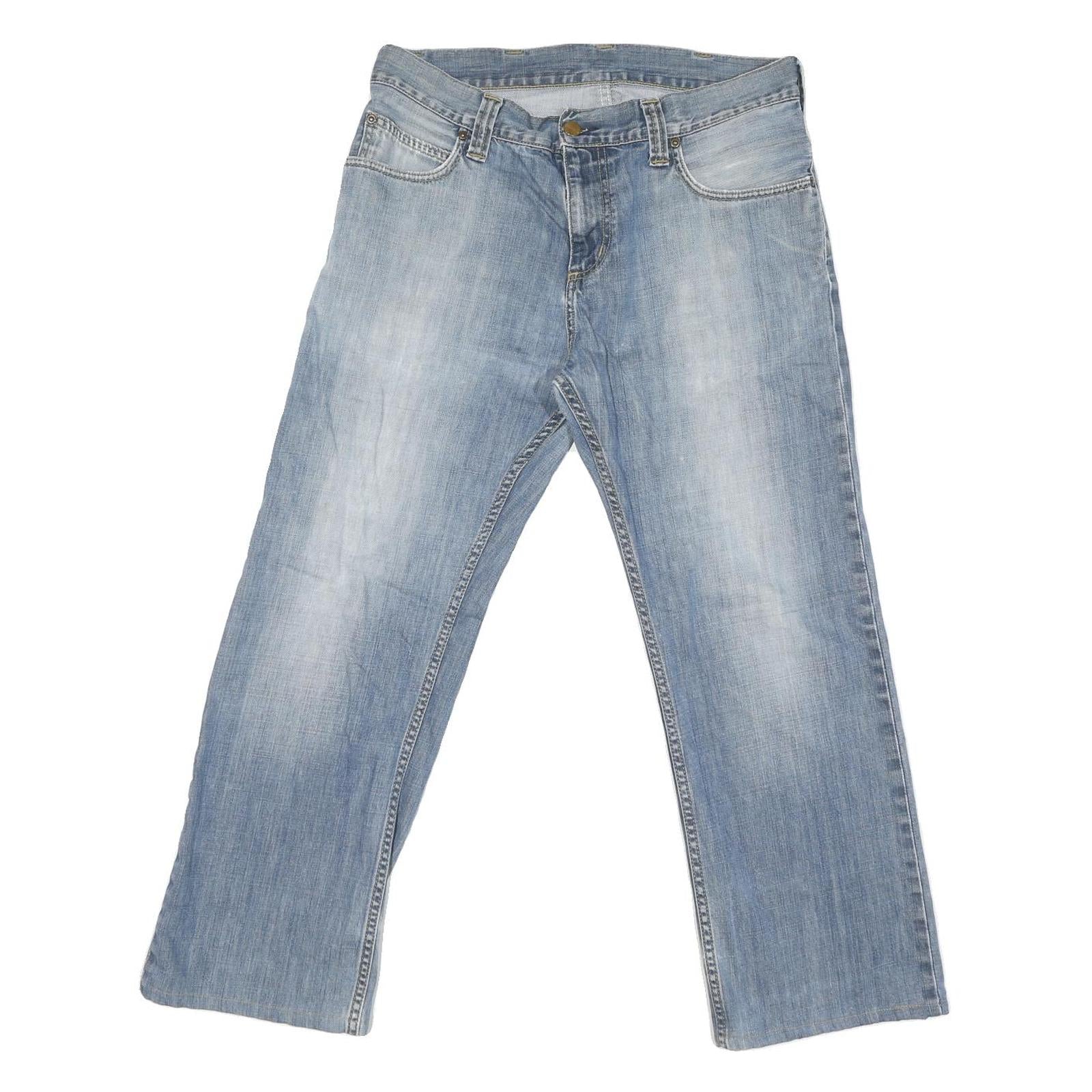 CARHARTT Mens Jeans Blue Regular Straight Denim Light W32 L28 Zip Cotton Blend Refurbished - N/A refurbished available on Cerqular