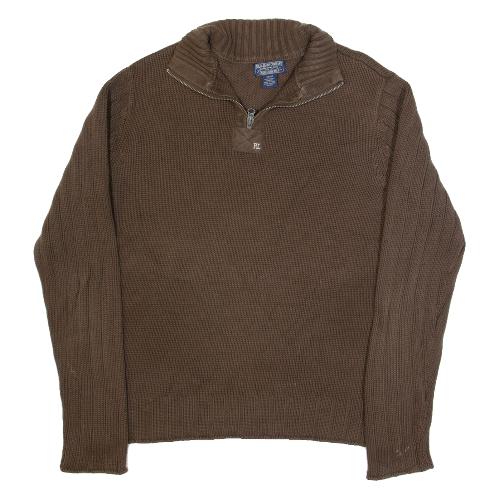 Buy RALPH LAUREN POLO JEANS COMPANY Mens Jumper Brown 1/4 Zip Tight Knit M Refurbished - $63.69 RALPH LAUREN POLO JEANS COMPANY Mens Jumper Brown 1/4 Zip Tight Knit M Refurbished - N/A refurbished available on Cerqular