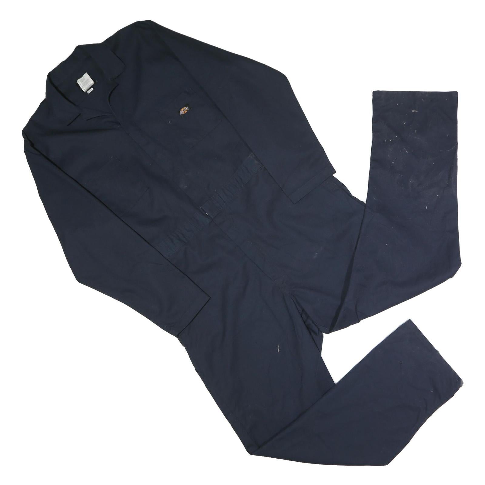 DICKIES Mens Navy Blue Cotton Blend Dungarees XL W32 L14 Workwear Relaxed Fit Refurbished - N/A refurbished available on Cerqular