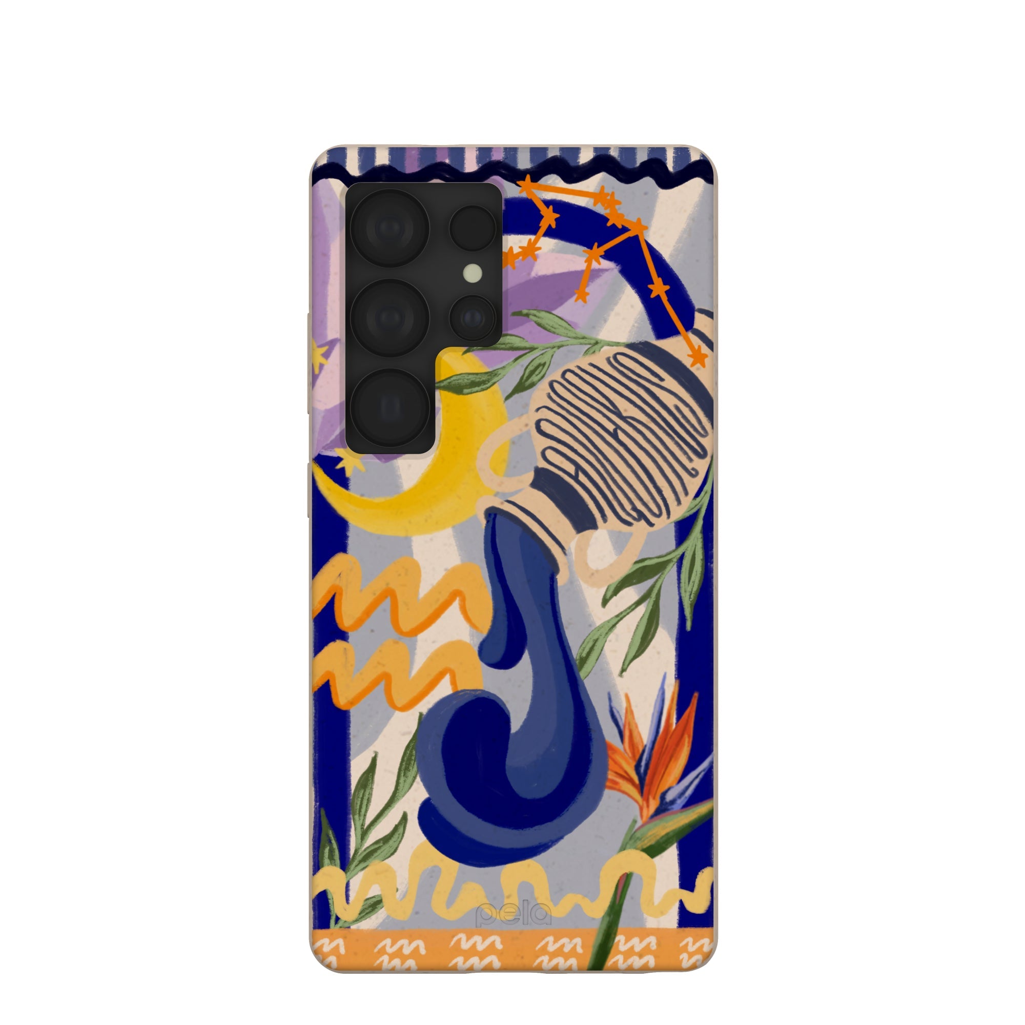 Seashell Aquarius Water Samsung Galaxy S25 Ultra Case Refurbished - Pela Case refurbished available on Cerqular