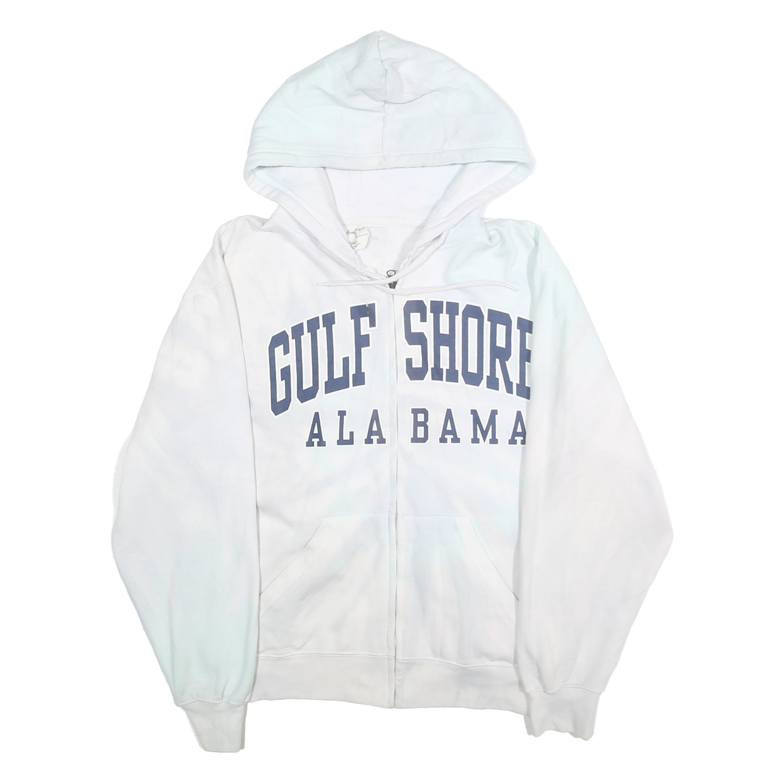 DREAMSICLE Mens White Gulf Shore Alabama Zip Hoodie S Casual Cotton Blend Refurbished - N/A refurbished available on Cerqular