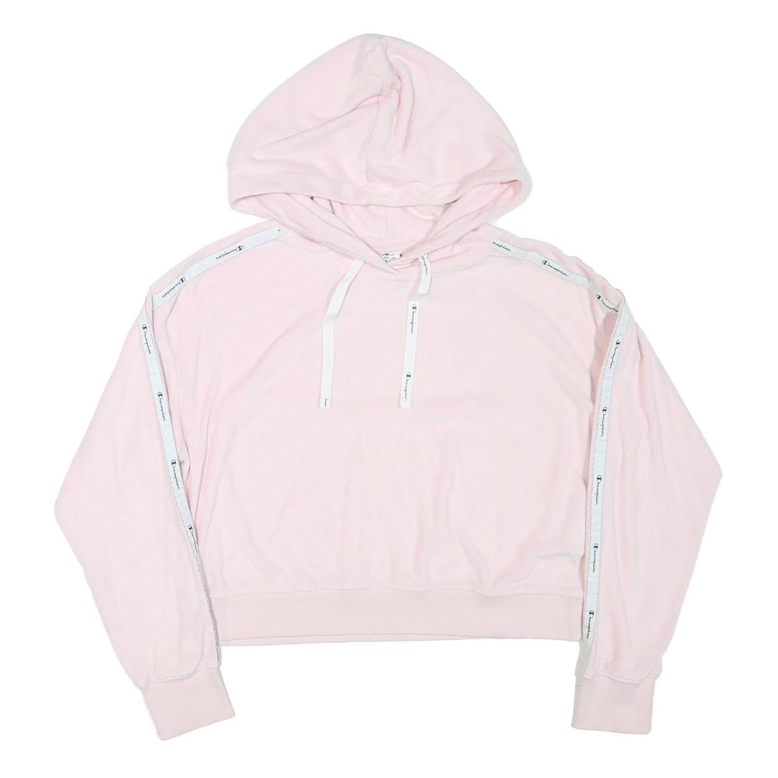 CHAMPION Womens Pink Hoodie M Polyester Blend Logo Tape Casual Top Refurbished - N/A refurbished available on Cerqular