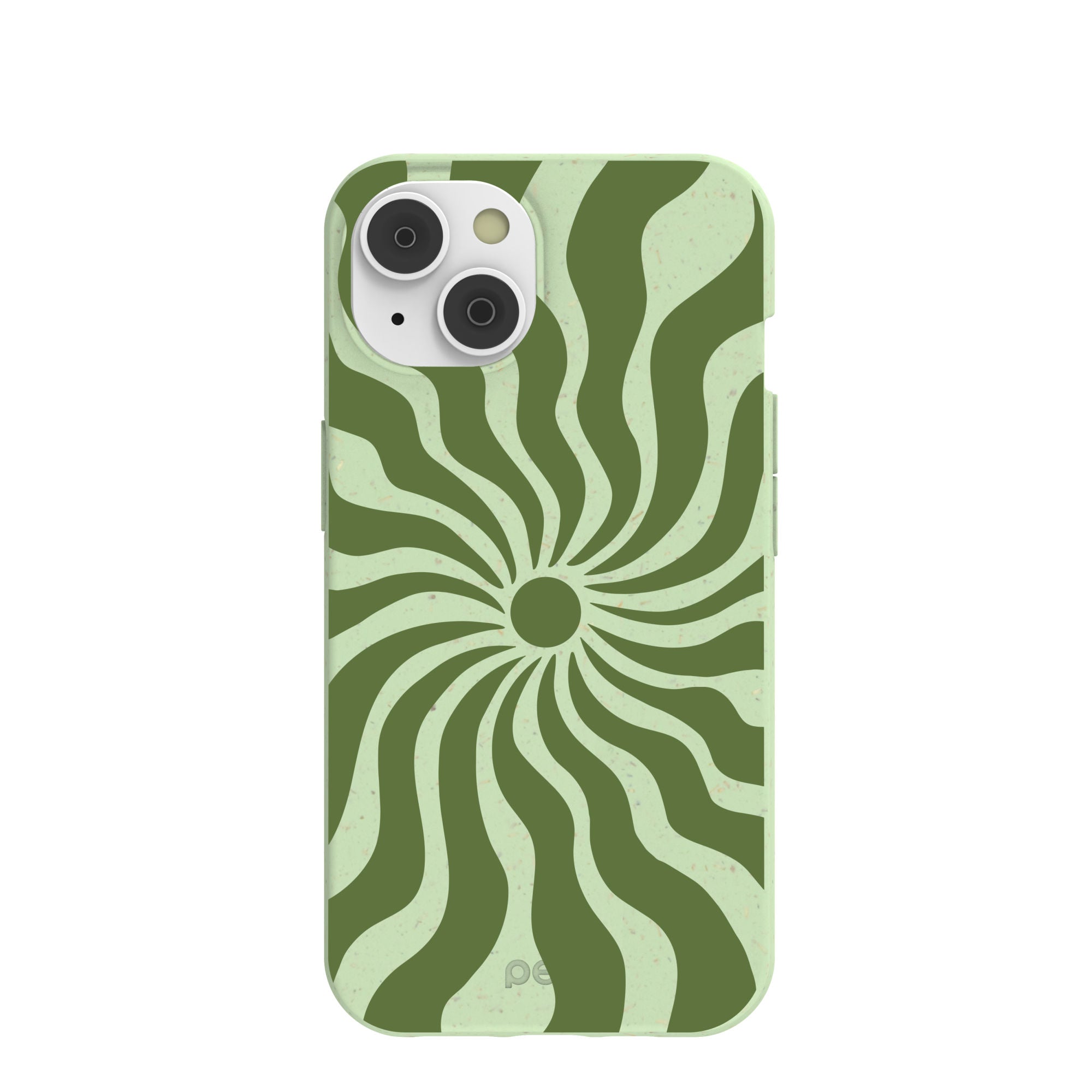 Sage Green Watermelon Time Warp iPhone 14/16e Case Refurbished - Pela Case refurbished available on Cerqular