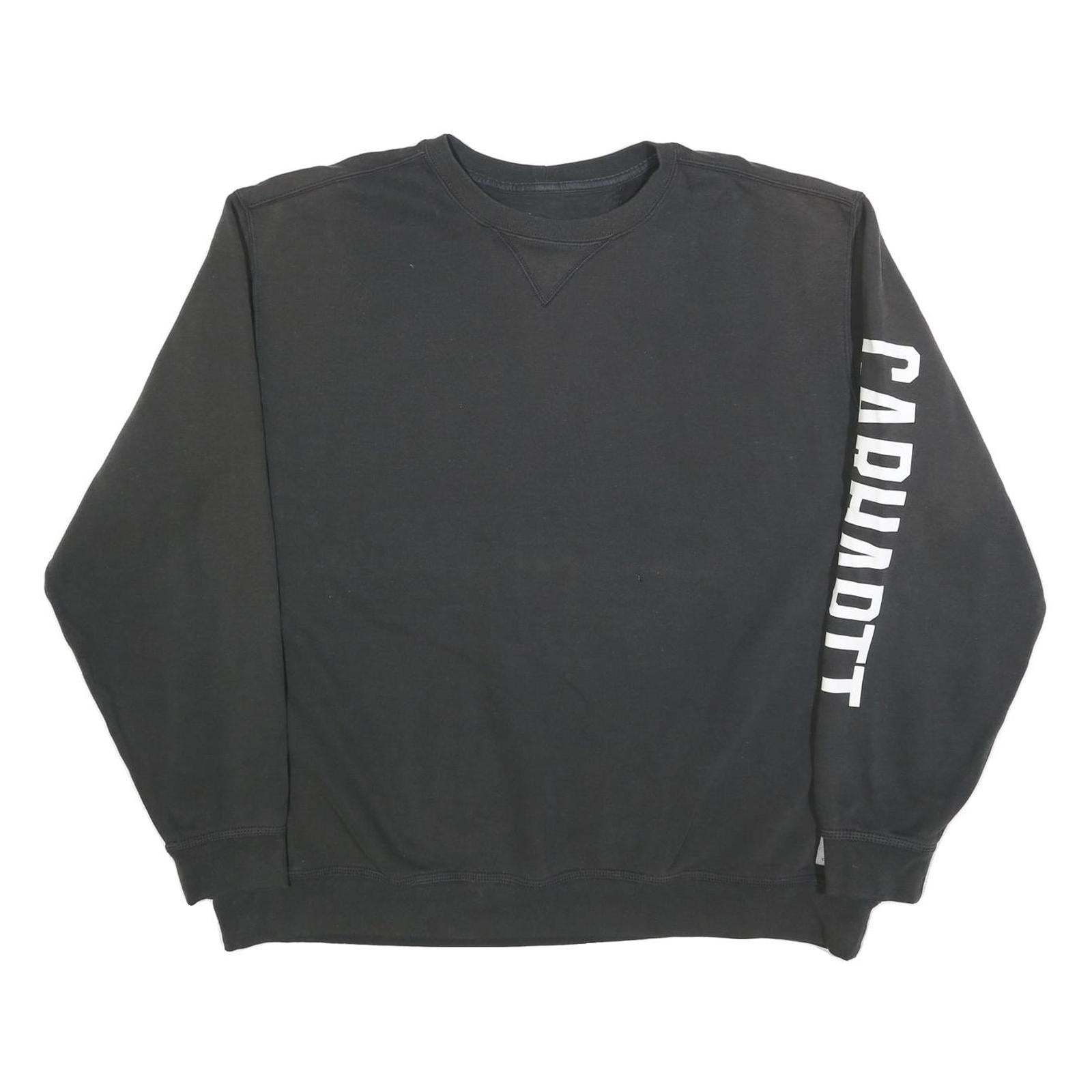Buy CARHARTT Mens Black 2XL Crew Neck Sweatshirt Cotton Blend Pullover Logo Sleeve Refurbished - $59.79 CARHARTT Mens Black 2XL Crew Neck Sweatshirt Cotton Blend Pullover Logo Sleeve Refurbished - N/A refurbished available on Cerqular