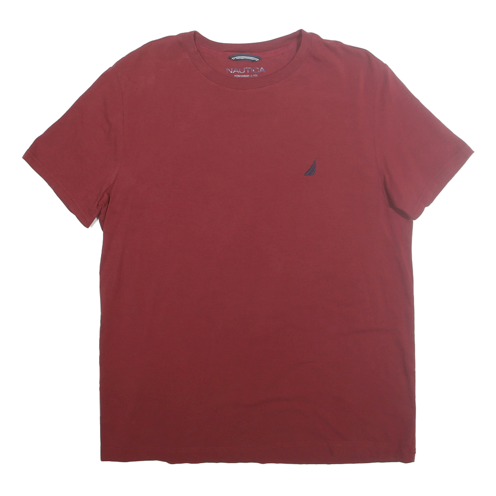 NAUTICA Mens Red Cotton Blend T-Shirt L Short Sleeve Crew Neck Classic Fit Refurbished - N/A refurbished available on Cerqular