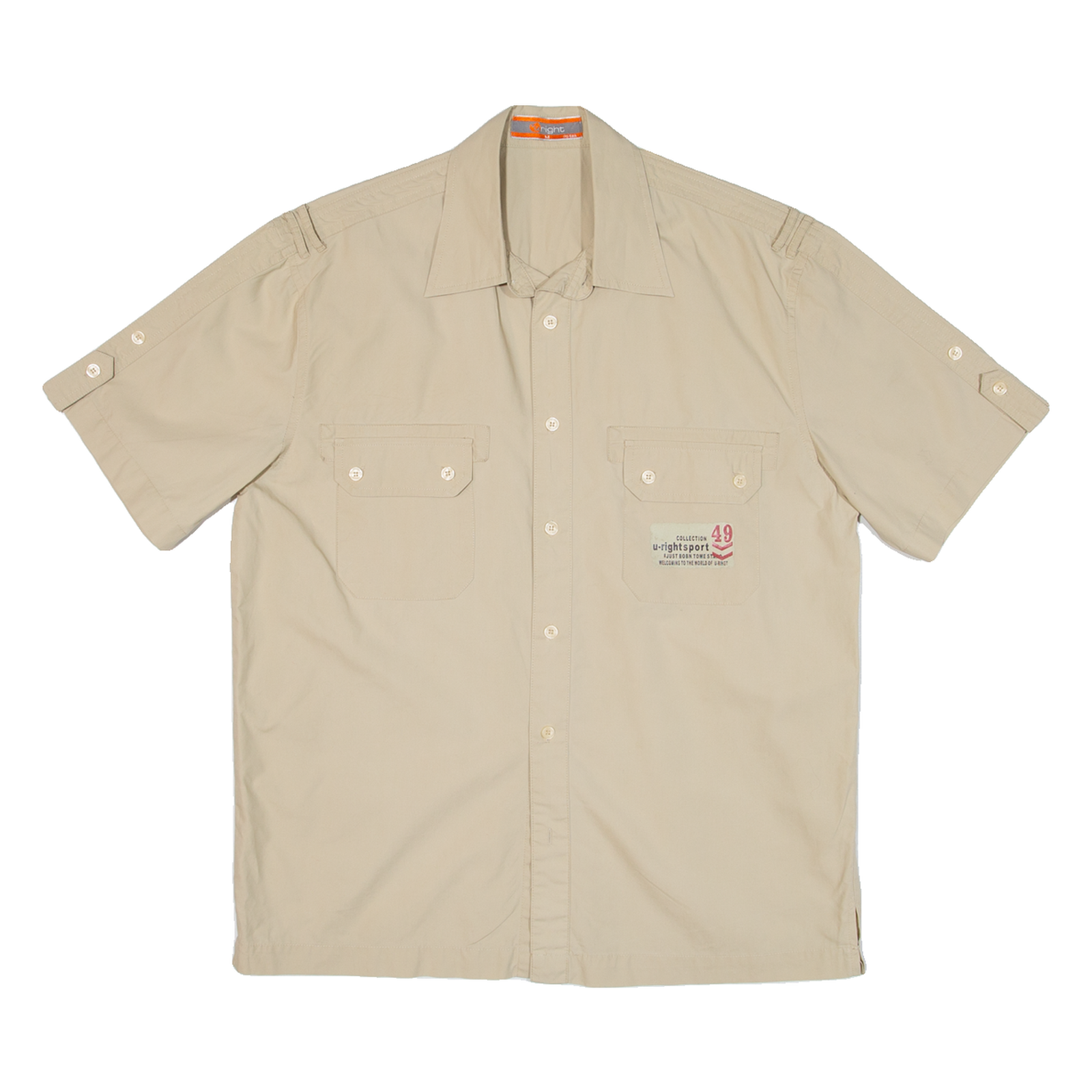 RIGHT Mens Plain Shirt Brown M Refurbished - N/A refurbished available on Cerqular