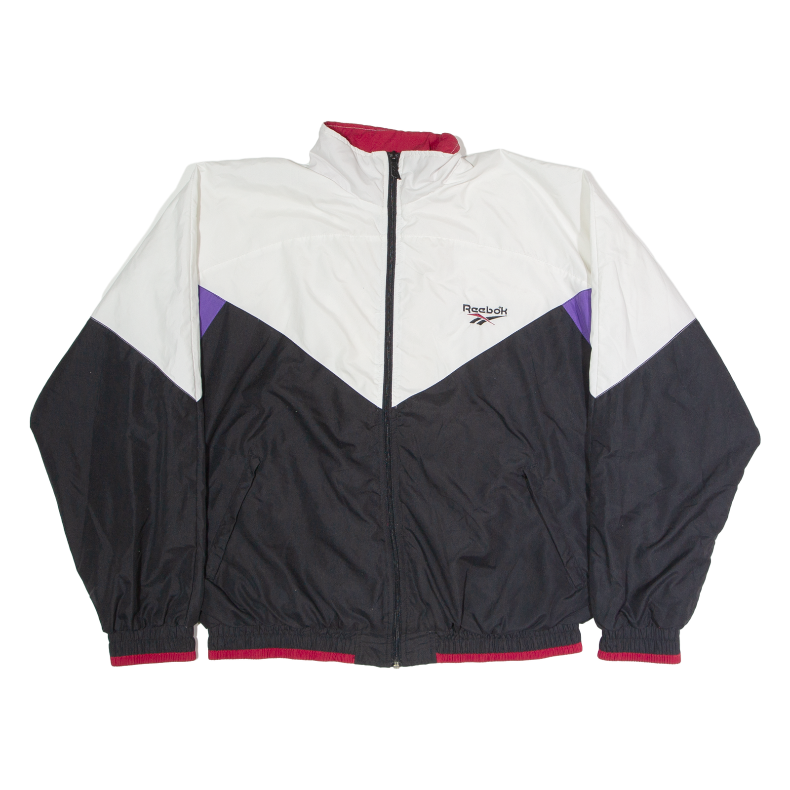 REEBOK Mens Track Jacket Black L Refurbished - N/A refurbished available on Cerqular