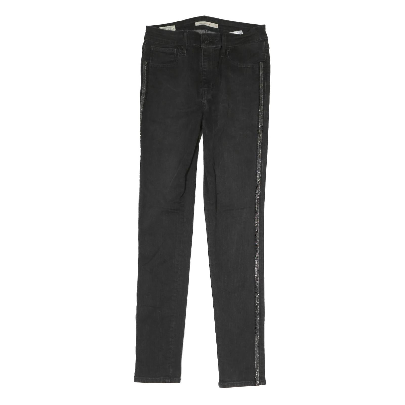 LEVI'S 721 Womens Black Slim Skinny Denim Medium W29 L28 Jeans Zip Refurbished - N/A refurbished available on Cerqular