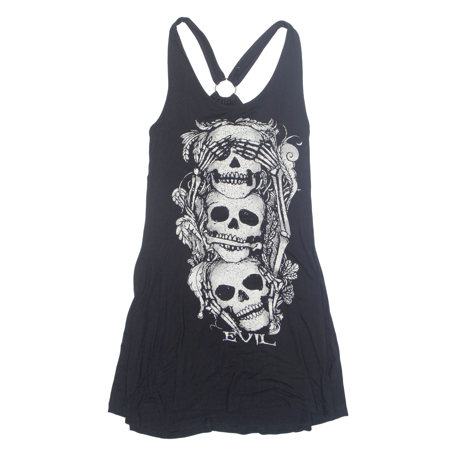 JAW BREAKER Skull Womens Vest Black Sleeveless S Refurbished - N/A refurbished available on Cerqular
