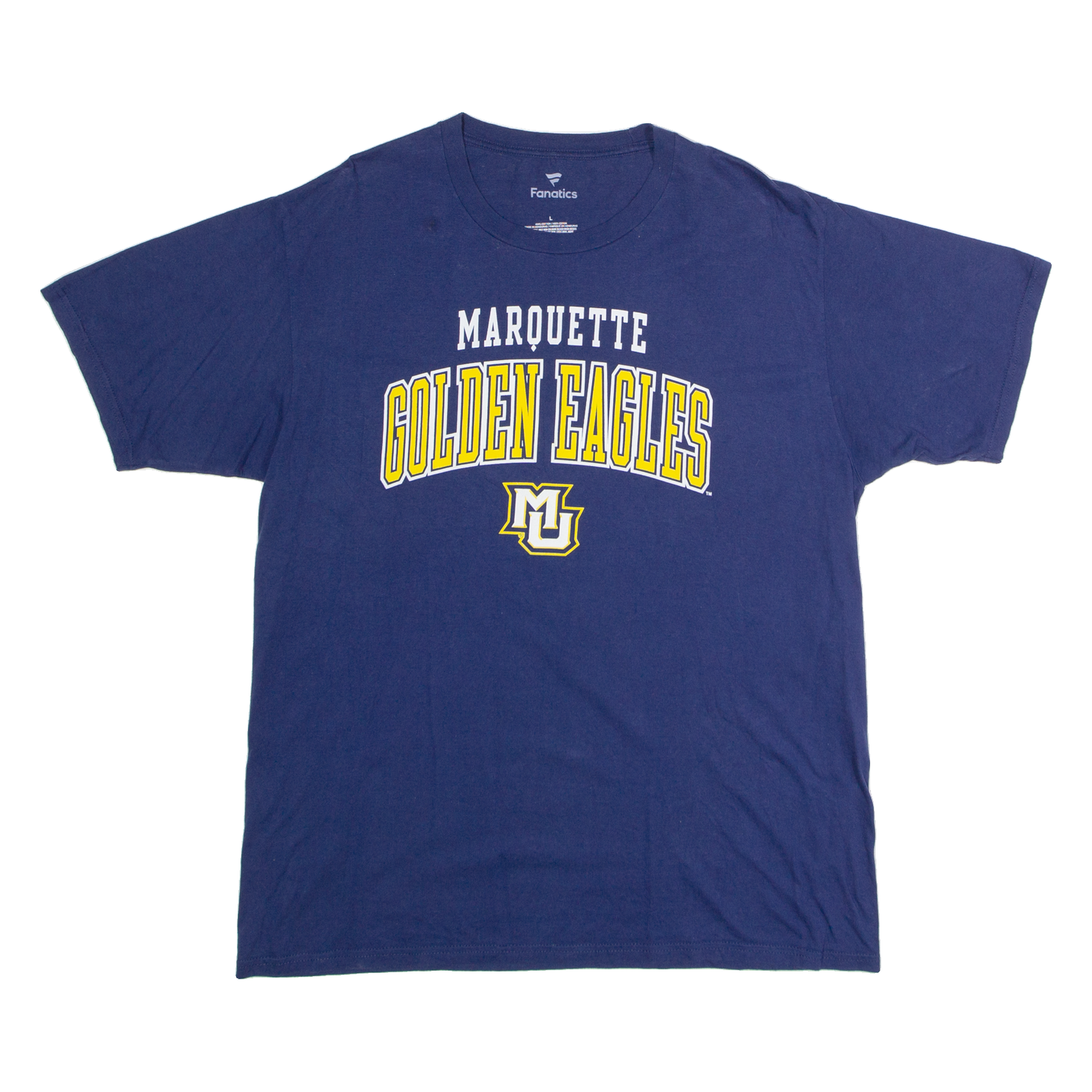 FANATICS Marquette Golden Eagles Mens T-Shirt Blue USA Crew Neck L Refurbished - N/A refurbished available on Cerqular