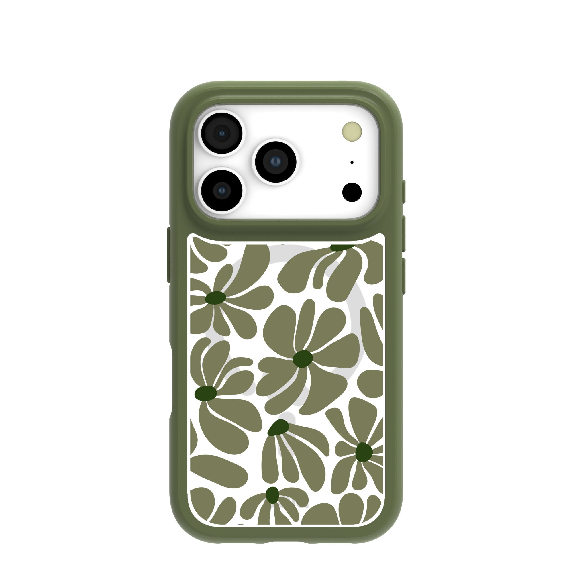 Clear Funky Flora iPhone 17 Pro Case With Forest Floor Ridge (MagSafe included) Refurbished - Pela Case refurbished available on Cerqular