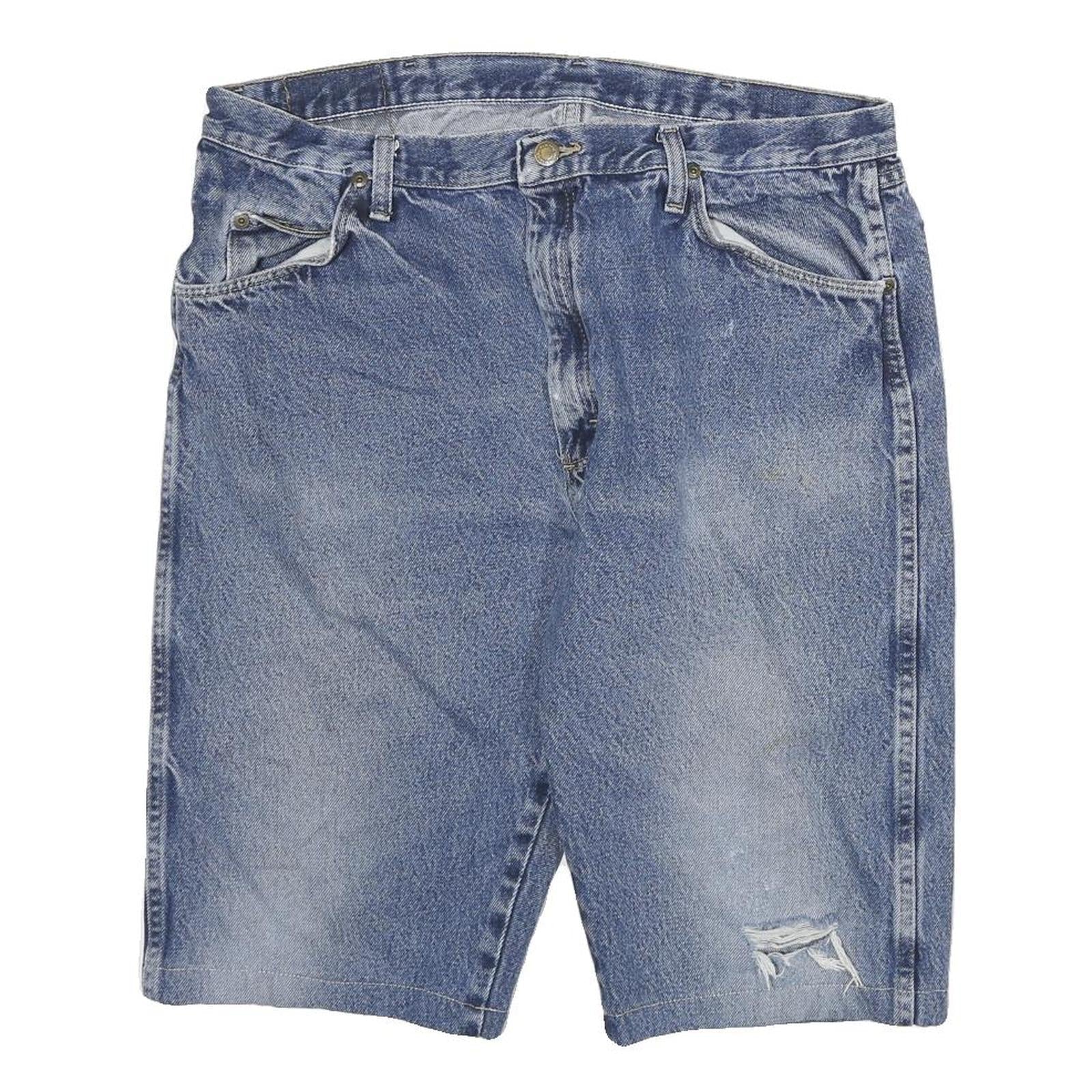 WRANGLER Mens Denim Blue Classic 2XL W36 Cotton Blend Casual Shorts Refurbished - N/A refurbished available on Cerqular