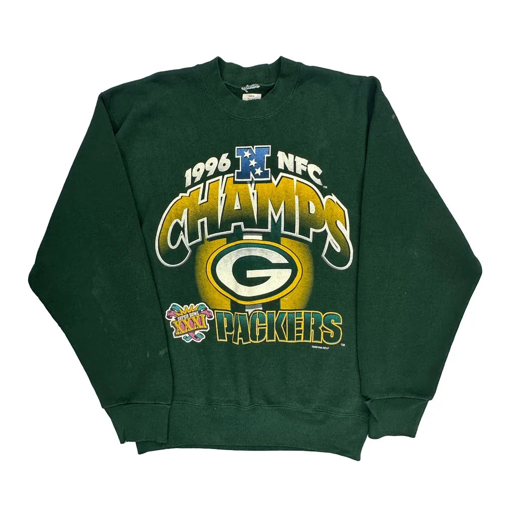 Buy Green Bay Packers Nfl Sweatshirt - Large Green Cotton Refurbished - $80.19 Green Bay Packers Nfl Sweatshirt - Large Green Cotton Refurbished - Thrifted (note: this is a term often used to describe second- refurbished available on Cerqular