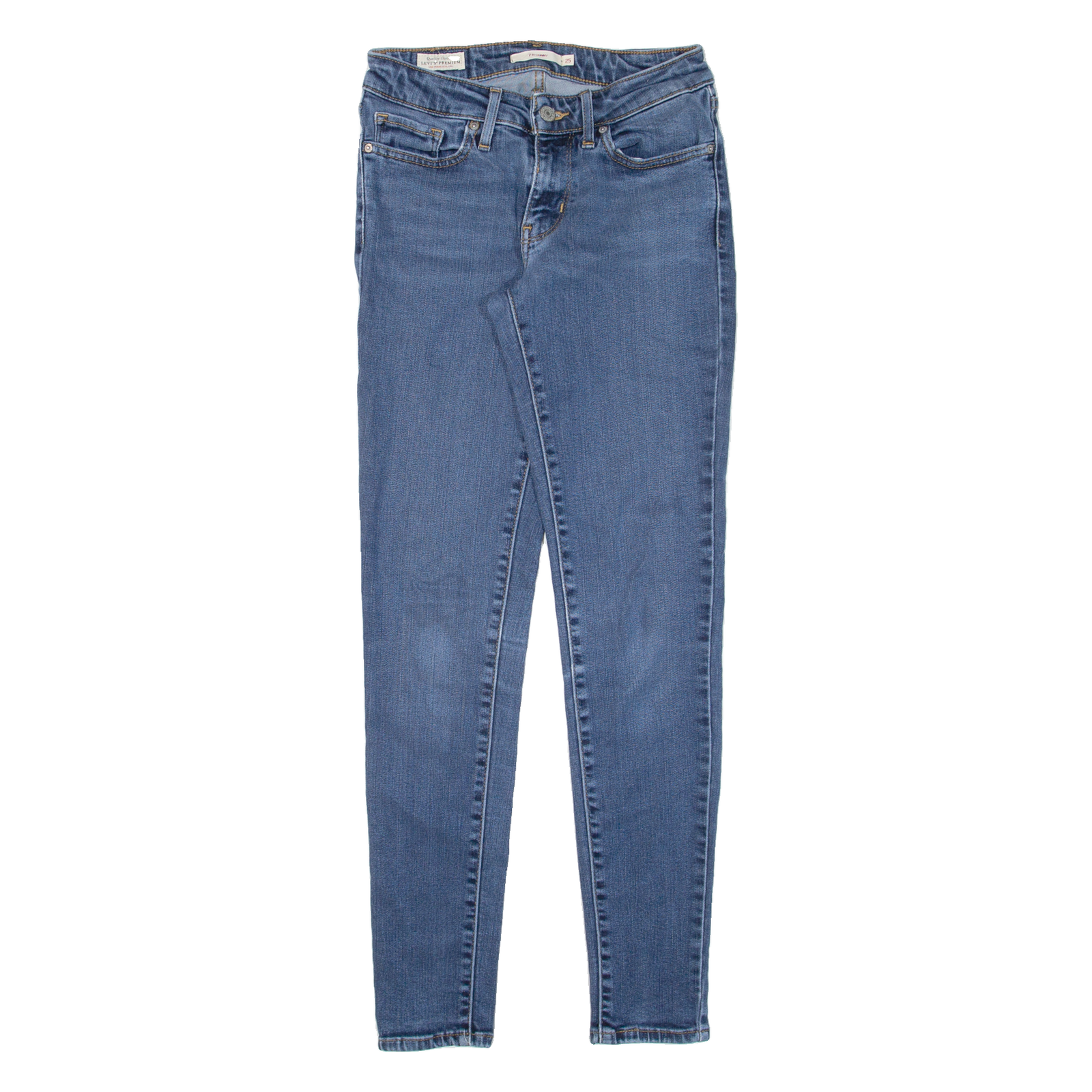 LEVI'S 711 BIG E Womens Jeans Blue Slim Skinny W25 L30 Refurbished - N/A refurbished available on Cerqular