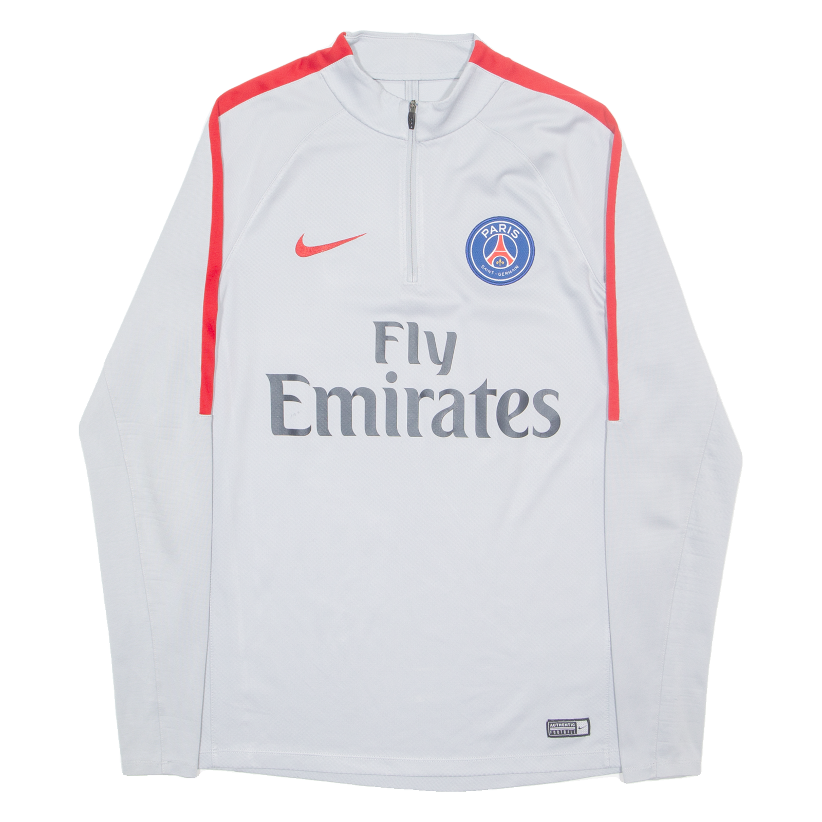 NIKE Paris Training Jersey Mens Jersey Grey Long Sleeve 1/4 Zip M Refurbished - N/A refurbished available on Cerqular