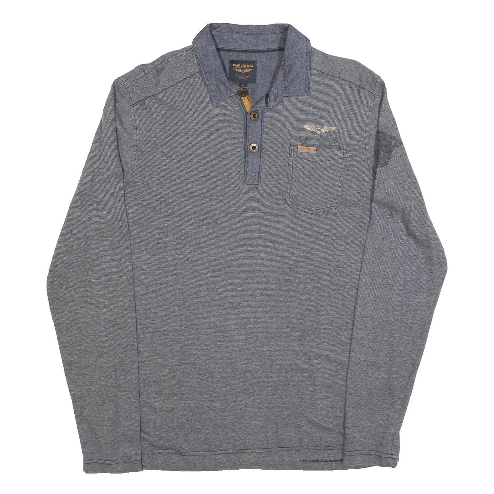 Buy PME LEGEND Mens Grey Long Sleeve Plain L Cotton Blend Polo Shirt Casual Wear Refurbished - $27.29 PME LEGEND Mens Grey Long Sleeve Plain L Cotton Blend Polo Shirt Casual Wear Refurbished - N/A refurbished available on Cerqular
