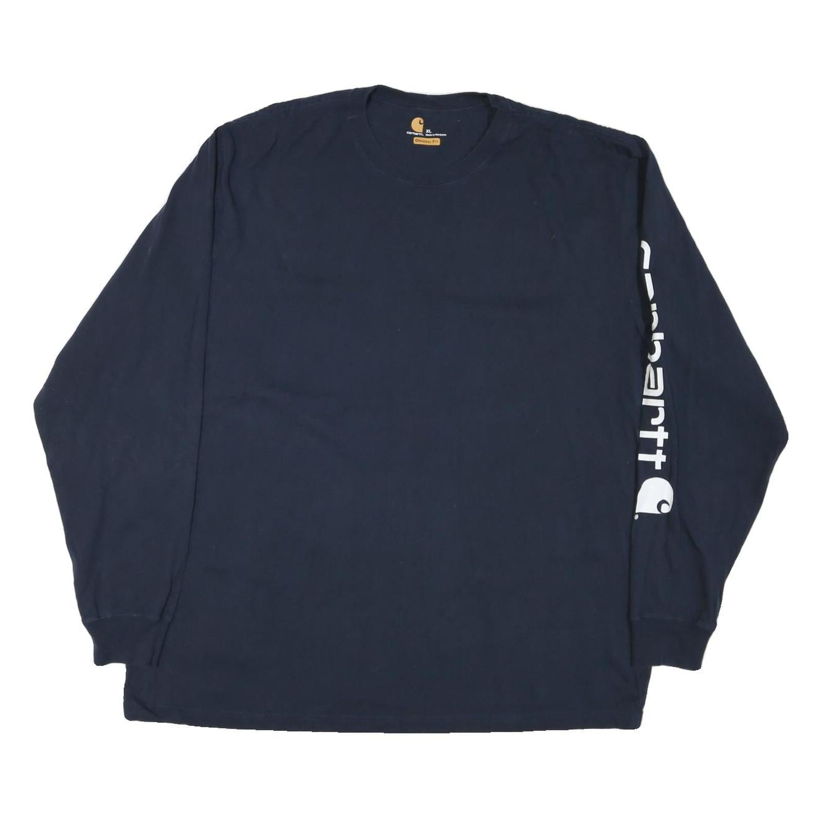 Buy CARHARTT Mens Navy Blue Graphic Long Sleeve Crew Neck XL Logo Printed Sleeve Refurbished - $41.59 CARHARTT Mens Navy Blue Graphic Long Sleeve Crew Neck XL Logo Printed Sleeve Refurbished - N/A refurbished available on Cerqular