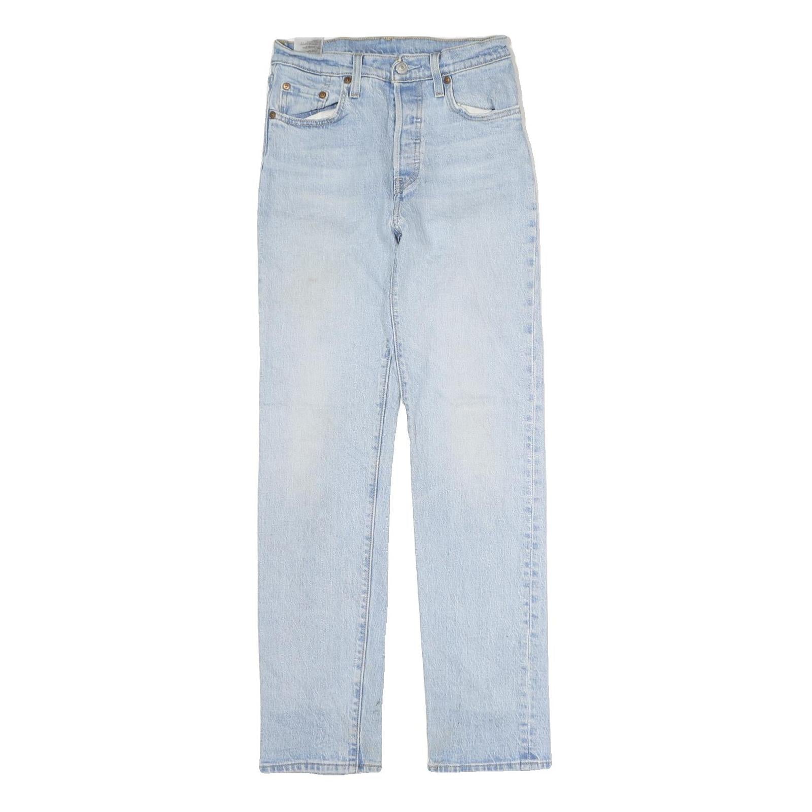 LEVI'S 501 Mens Jeans Blue Slim Straight Denim Light W26 L29 Classic Button Fly Refurbished - N/A refurbished available on Cerqular