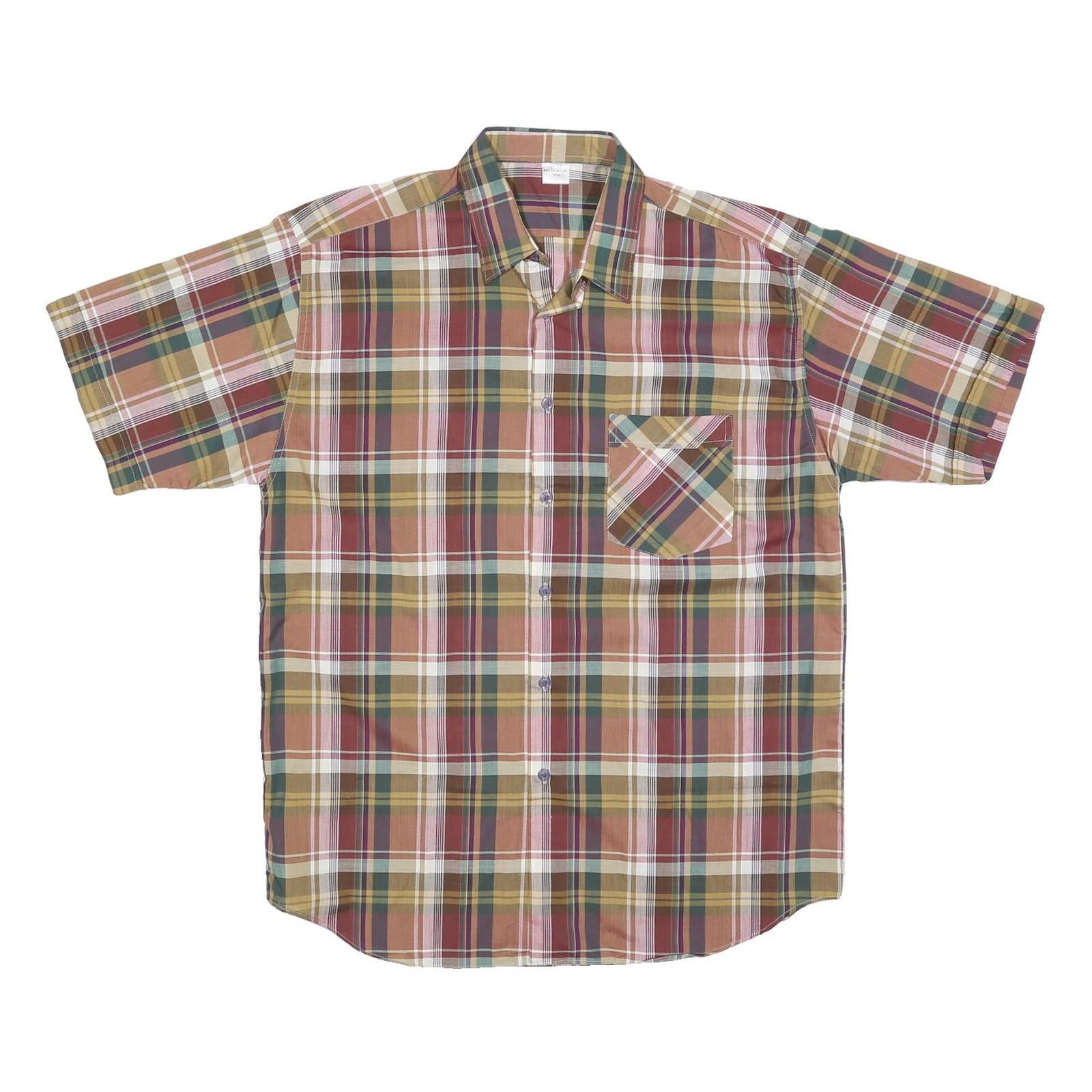 Buy Mens Beige Green Striped Checked Shirt M Casual Button Down Short Sleeve Refurbished - $16.89 Mens Beige Green Striped Checked Shirt M Casual Button Down Short Sleeve Refurbished - N/A refurbished available on Cerqular