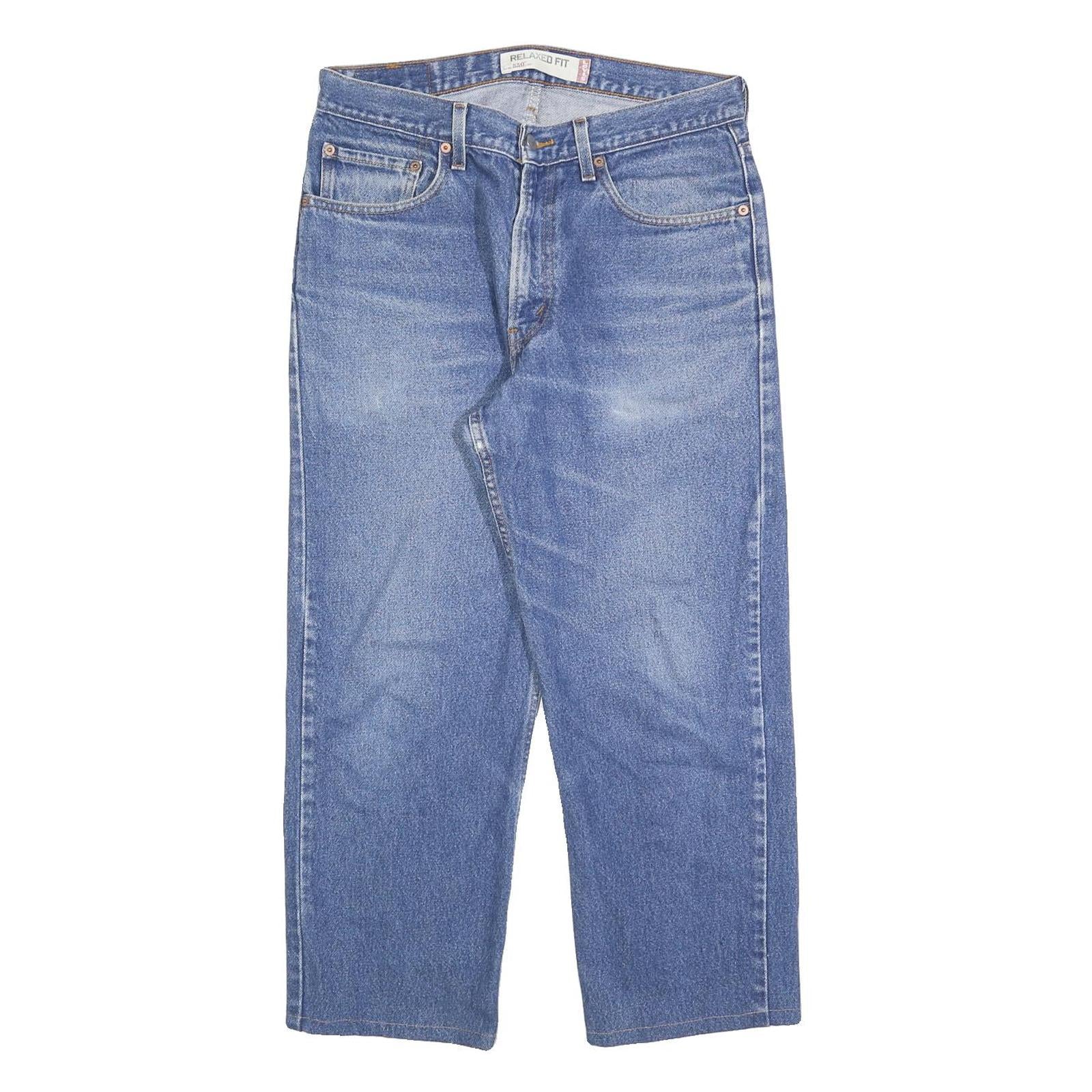 LEVI'S 550 Straight Mens Jeans Blue Relaxed Straight Denim Medium W32 L26 Refurbished - N/A refurbished available on Cerqular