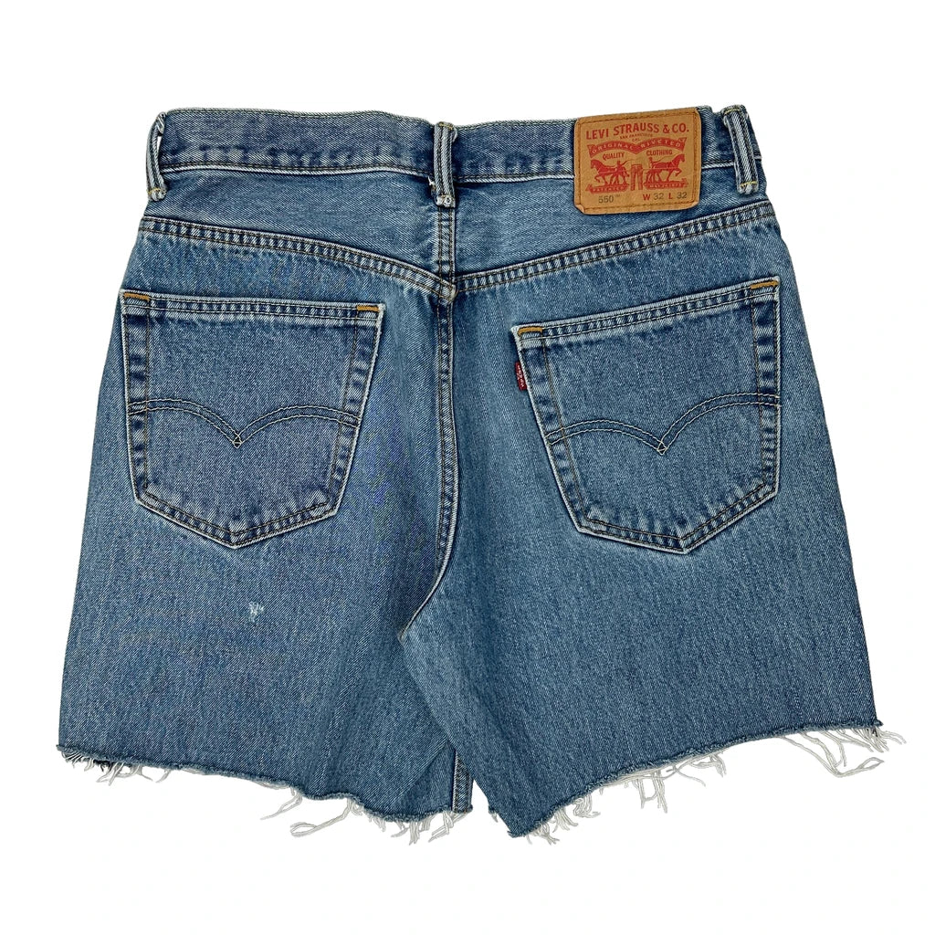 Buy Levis Denim Shorts - 32W 8L Blue Cotton Refurbished - $34.16 Levis Denim Shorts - 32W 8L Blue Cotton Refurbished - Thrifted (note: this is a term often used to describe second- refurbished available on Cerqular