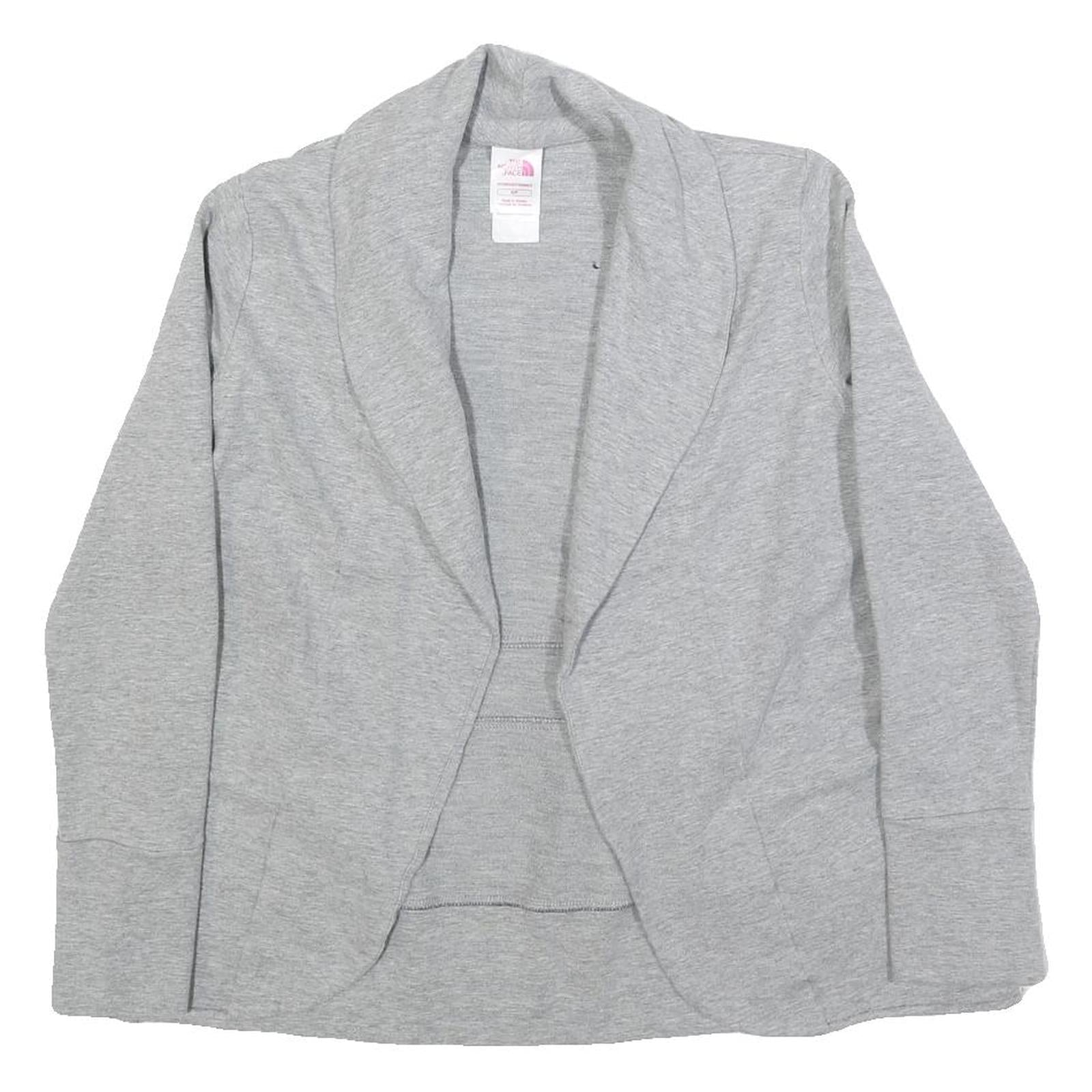 THE NORTH FACE Womens Grey Cotton Blend Drawstring Jacket S Jersey Classic Refurbished - N/A refurbished available on Cerqular