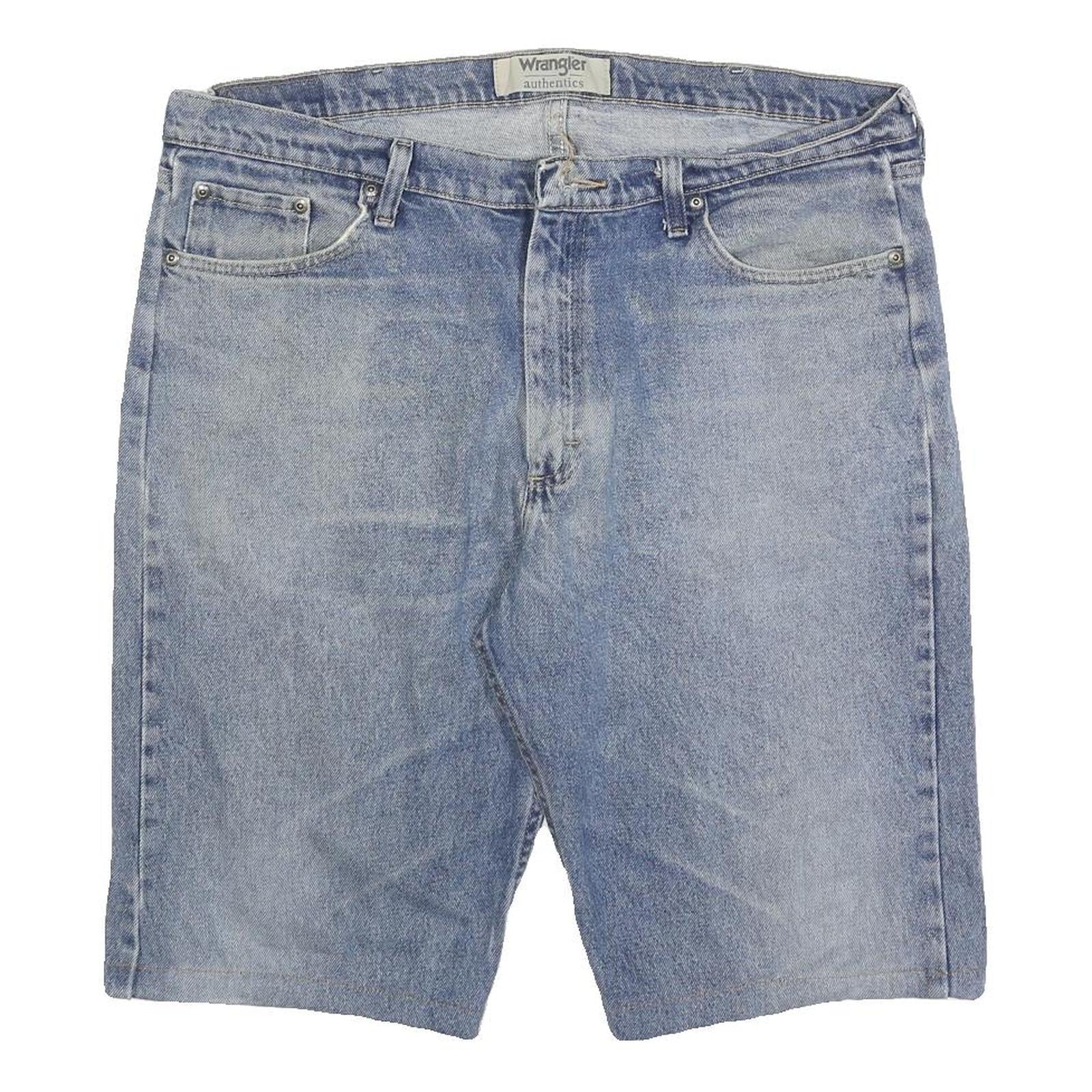 WRANGLER Mens Denim Blue Casual Shorts XL W38 Cotton Blend Classic Fit Refurbished - N/A refurbished available on Cerqular