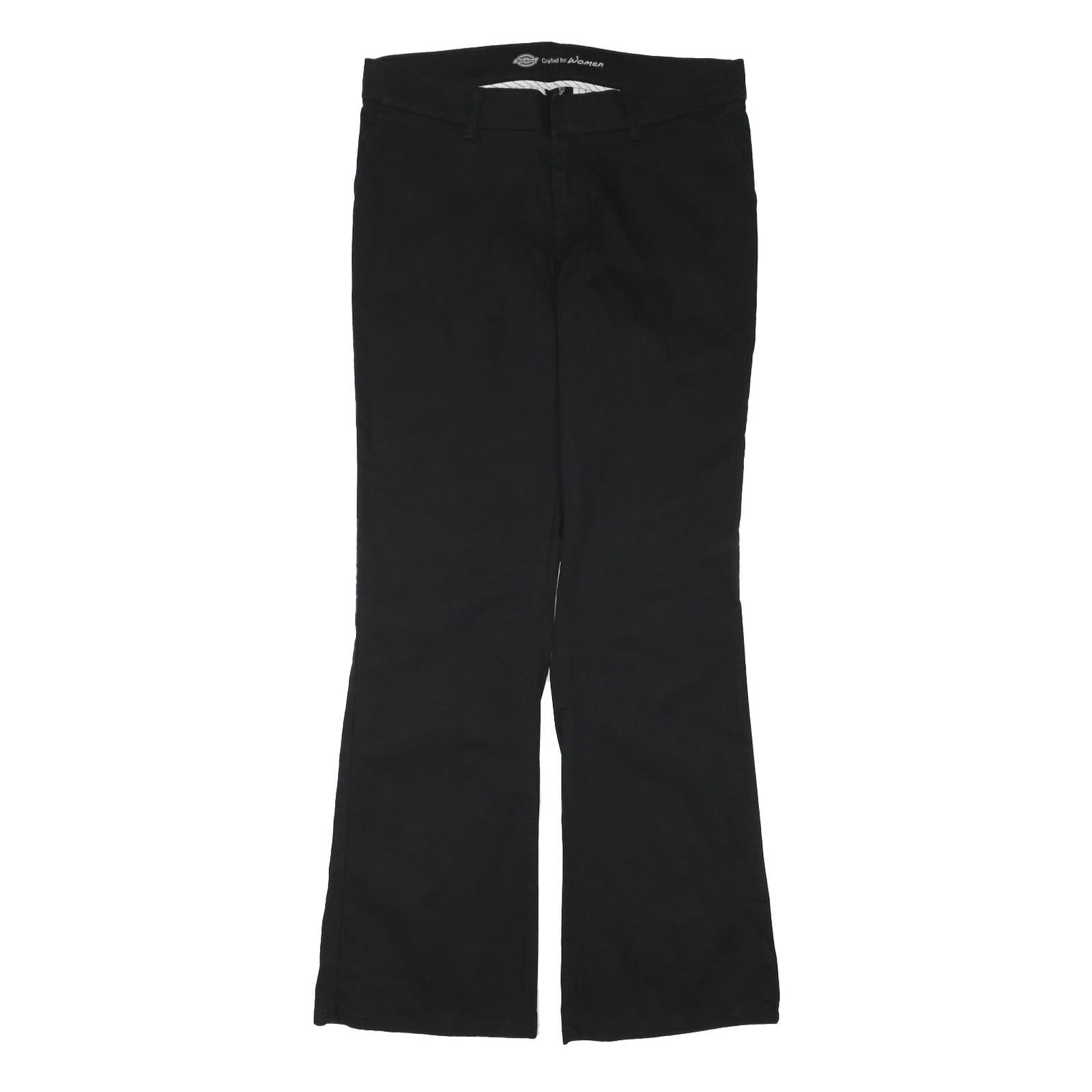 DICKIES Womens Cotton Blend Black Regular Fit Bootcut Trousers W33 L32 Refurbished - N/A refurbished available on Cerqular