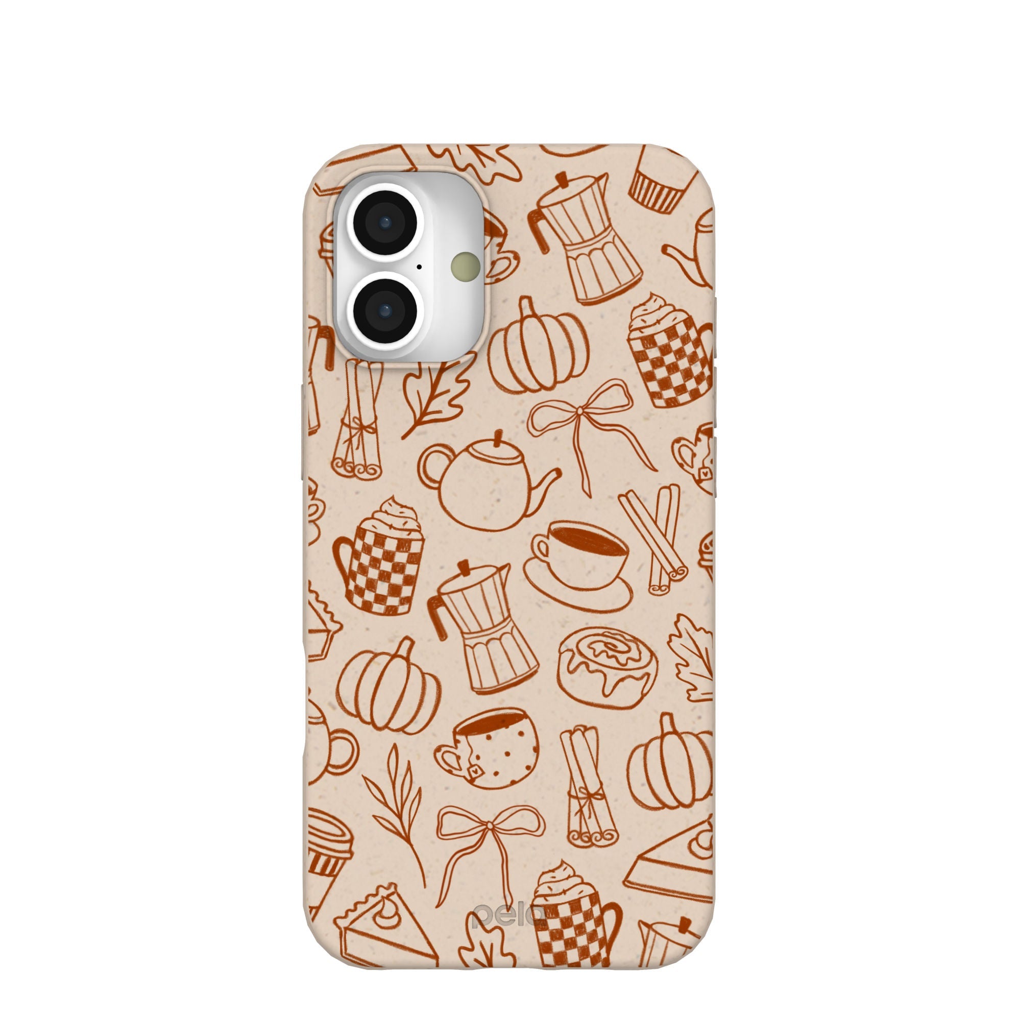 Seashell Pumpkin Spice iPhone 16 Plus Case Refurbished - Pela Case refurbished available on Cerqular