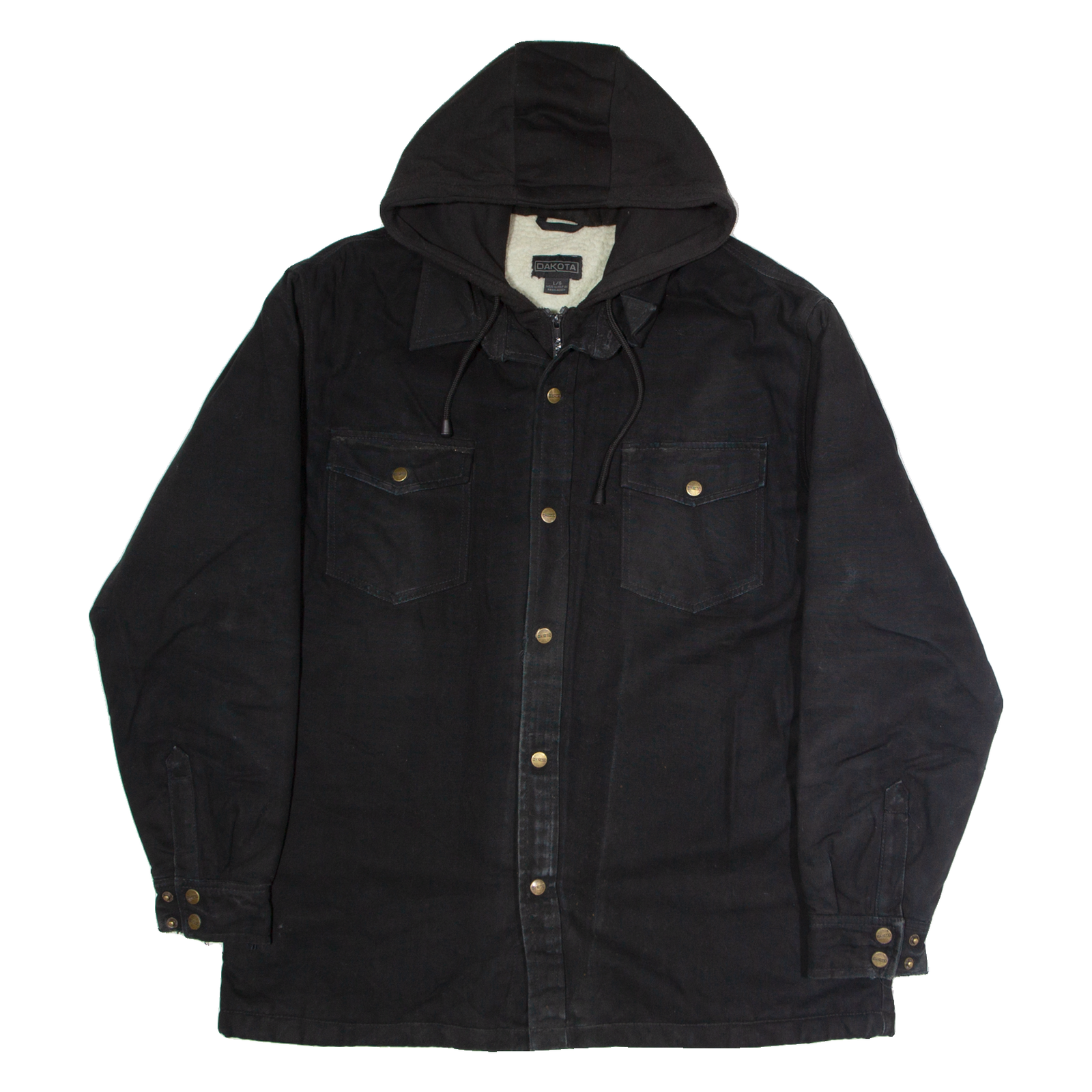 DAKOTA Mens Coat Black Hooded L Refurbished - N/A refurbished available on Cerqular