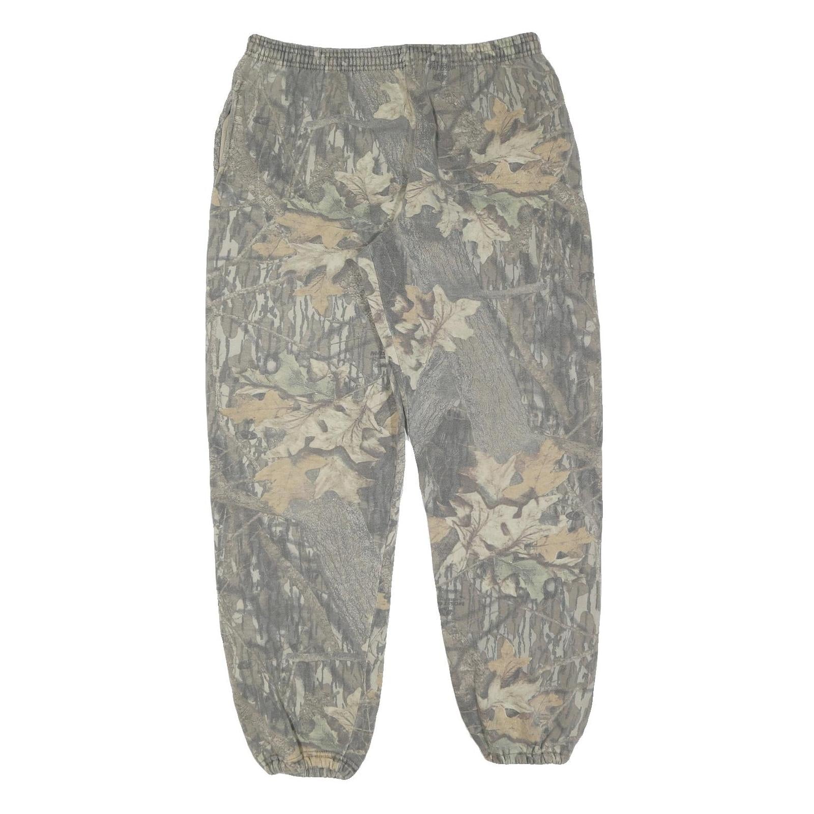 JERZEES Mens Joggers Green Camouflage XL W34 L32 Cotton Blend Relaxed Tapered Refurbished - N/A refurbished available on Cerqular