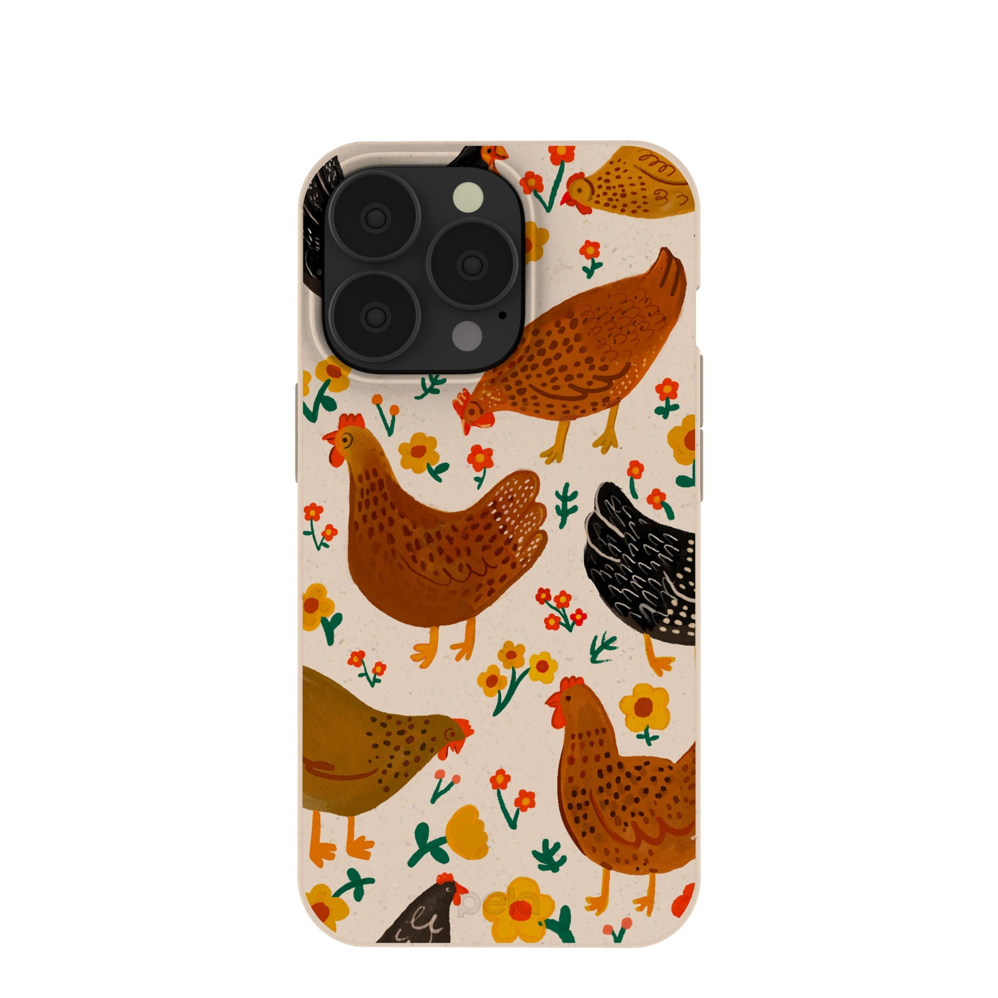 Seashell Chicken Garden iPhone 13 Pro Case Refurbished - Pela Case refurbished available on Cerqular