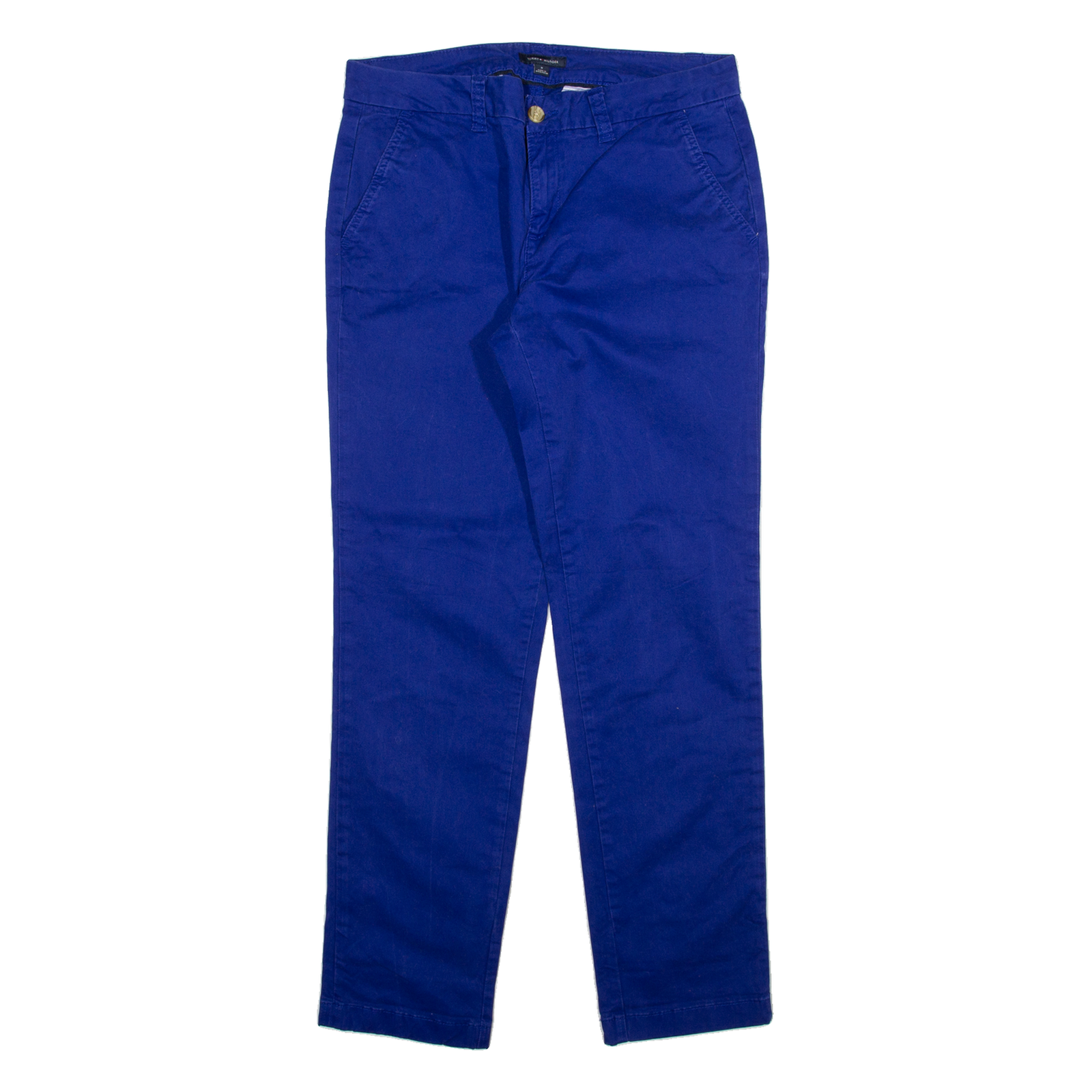 TOMMY HILFIGER Womens Trousers Blue Slim Straight W32 L30 Refurbished - N/A refurbished available on Cerqular