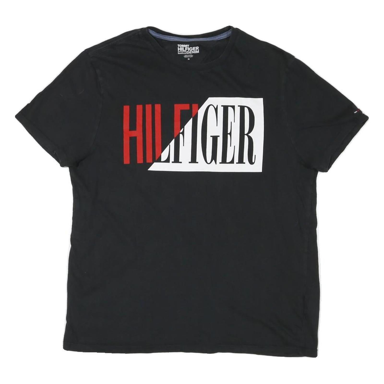 Buy TOMMY HILFIGER Mens Black Hilfiger Graphic T-Shirt M Short Sleeve Crew Neck Refurbished - $22.09 TOMMY HILFIGER Mens Black Hilfiger Graphic T-Shirt M Short Sleeve Crew Neck Refurbished - N/A refurbished available on Cerqular