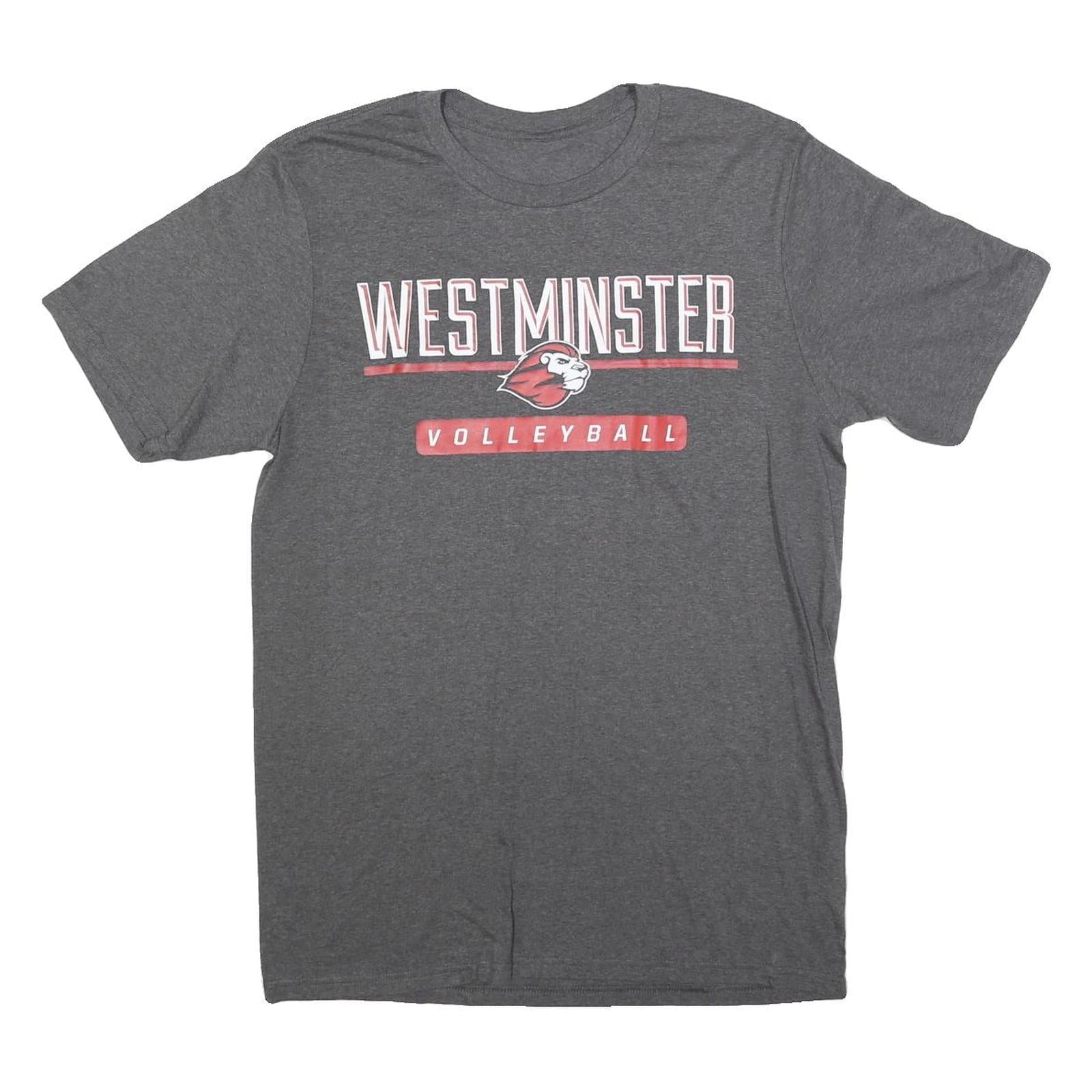 Mens Grey Westminster Volleyball Short Sleeve Crew Neck Casual T-Shirt M Refurbished - N/A refurbished available on Cerqular