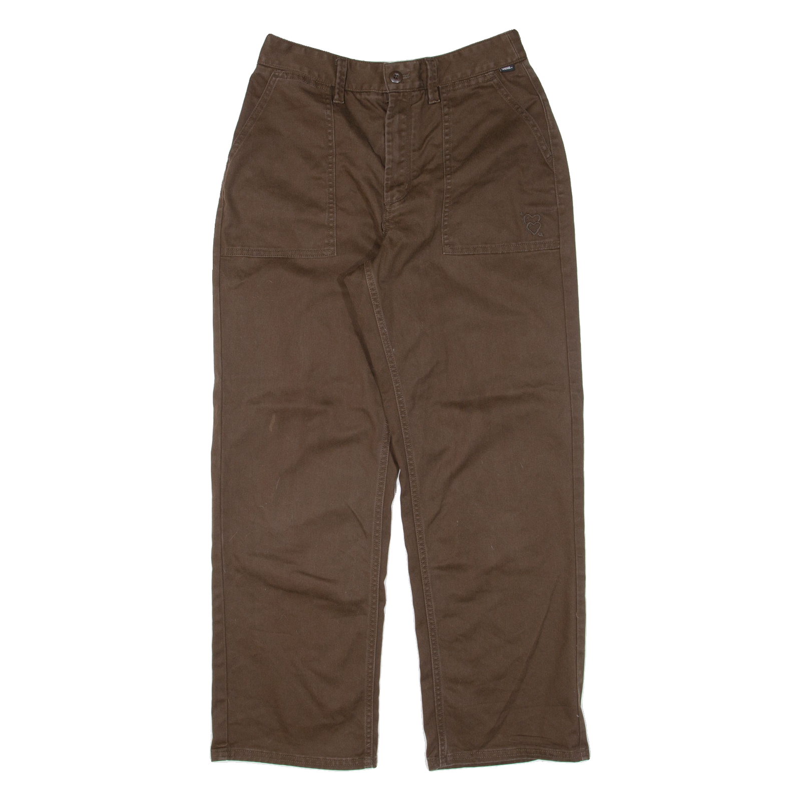 VANS Karina Rozunko Womens Trousers Brown Loose Straight W27 L27 Refurbished - N/A refurbished available on Cerqular