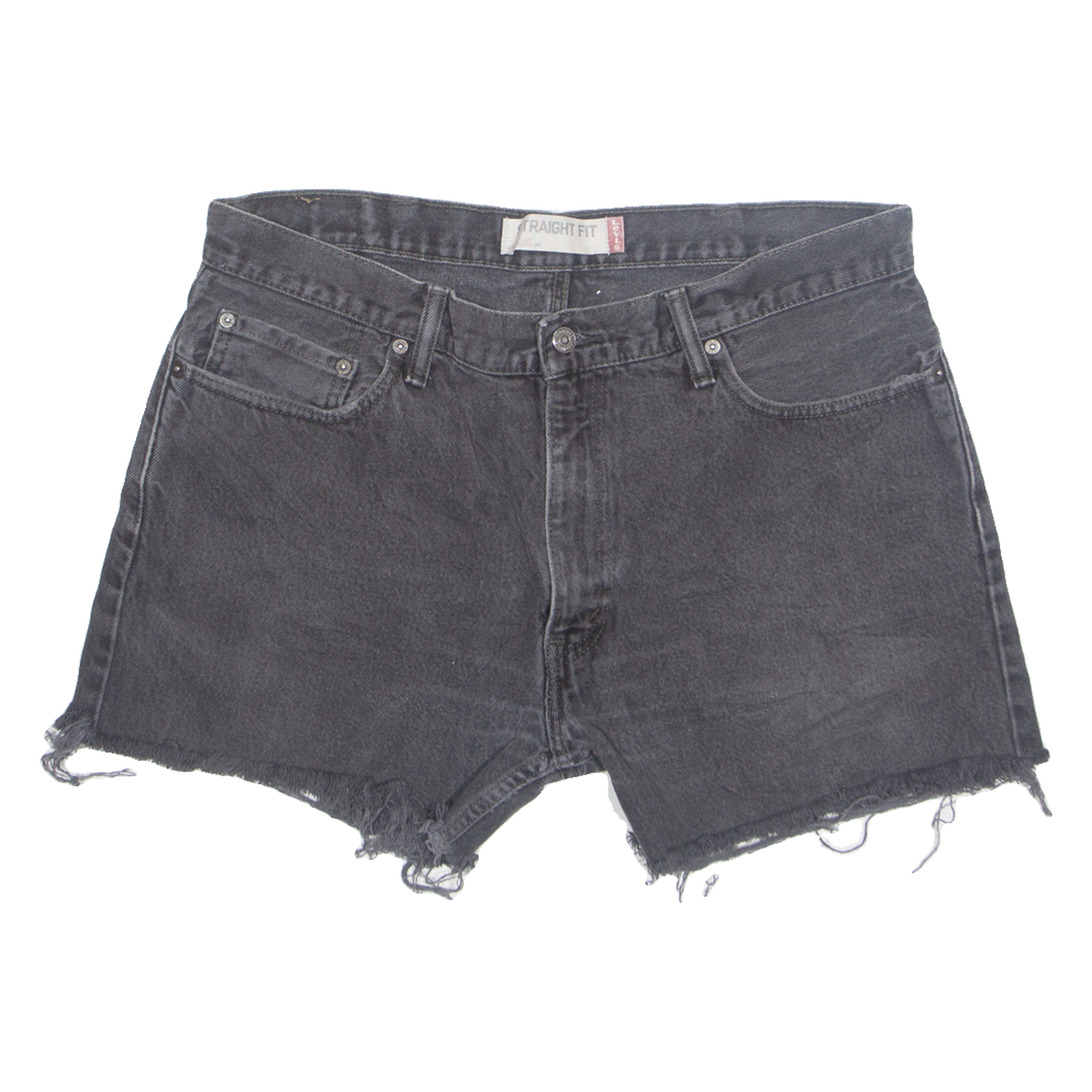 LEVI'S Cut Off 505 Womens Denim Shorts Black XL W37 Refurbished - N/A refurbished available on Cerqular