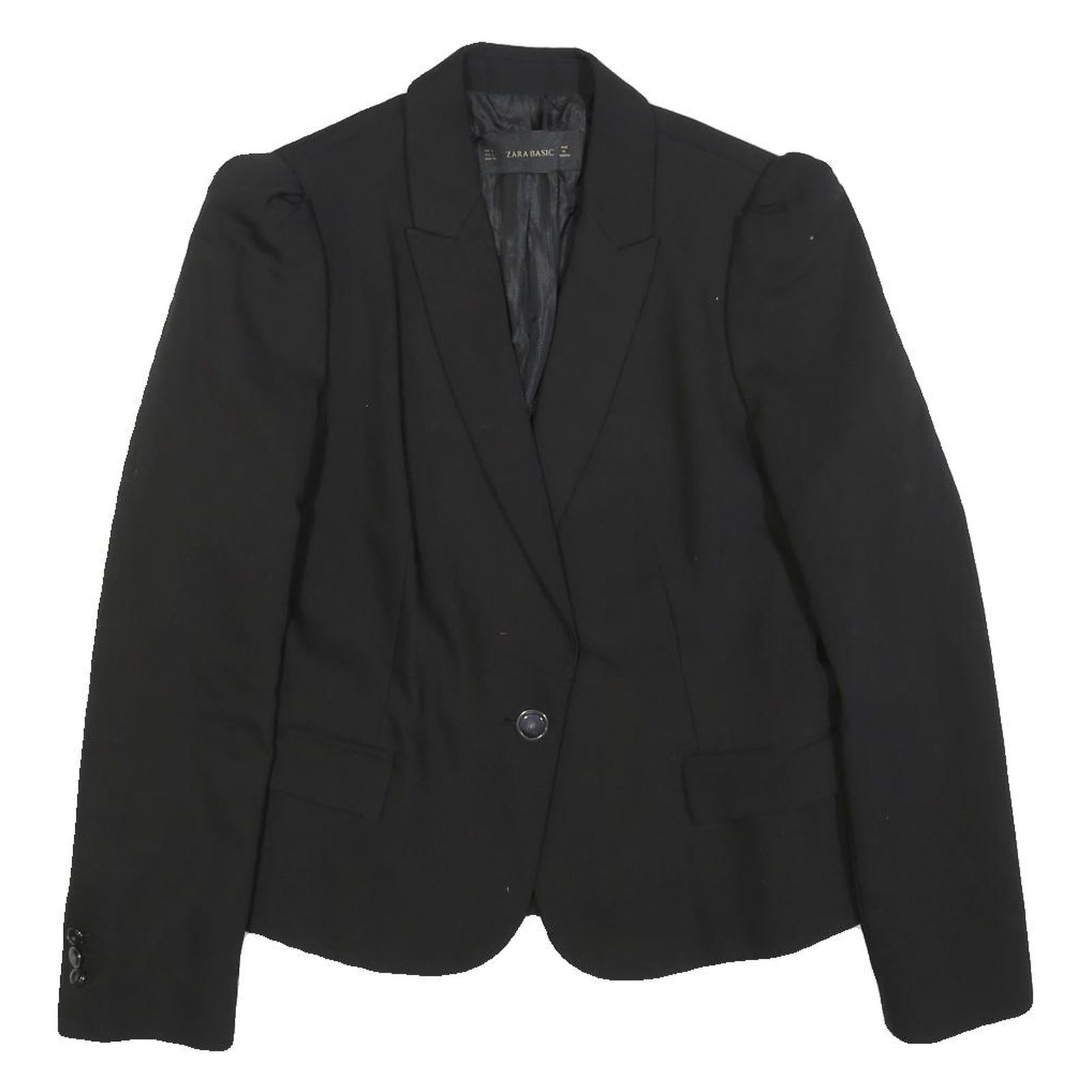 Buy ZARA BASIC Womens Black Classic Jacket L Polyester Blend Button Plain Refurbished - $48.09 ZARA BASIC Womens Black Classic Jacket L Polyester Blend Button Plain Refurbished - N/A refurbished available on Cerqular