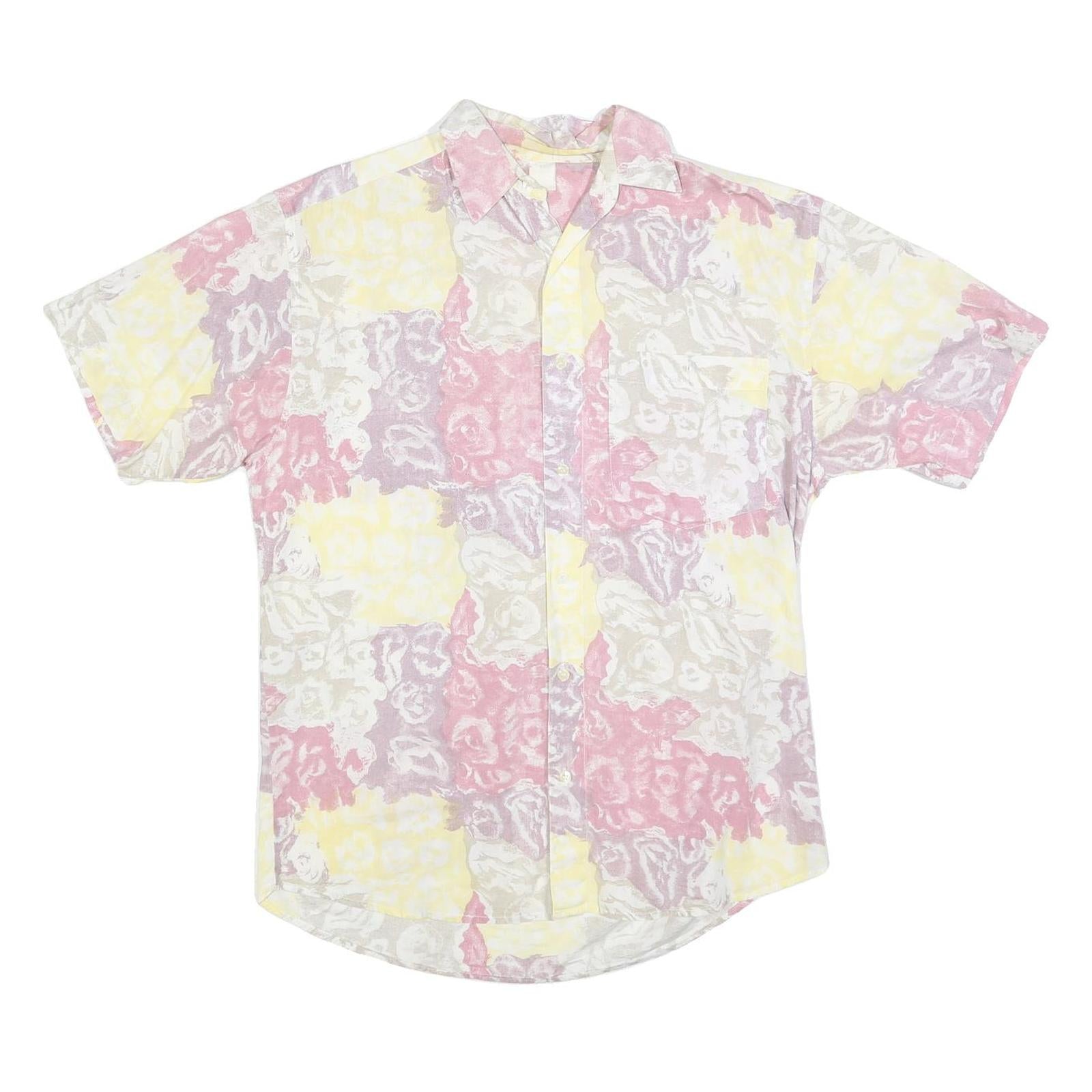 Buy Mens Cream Pink Yellow Abstract Print Casual Shirt L Summer Lightweight Refurbished - $16.89 Mens Cream Pink Yellow Abstract Print Casual Shirt L Summer Lightweight Refurbished - N/A refurbished available on Cerqular