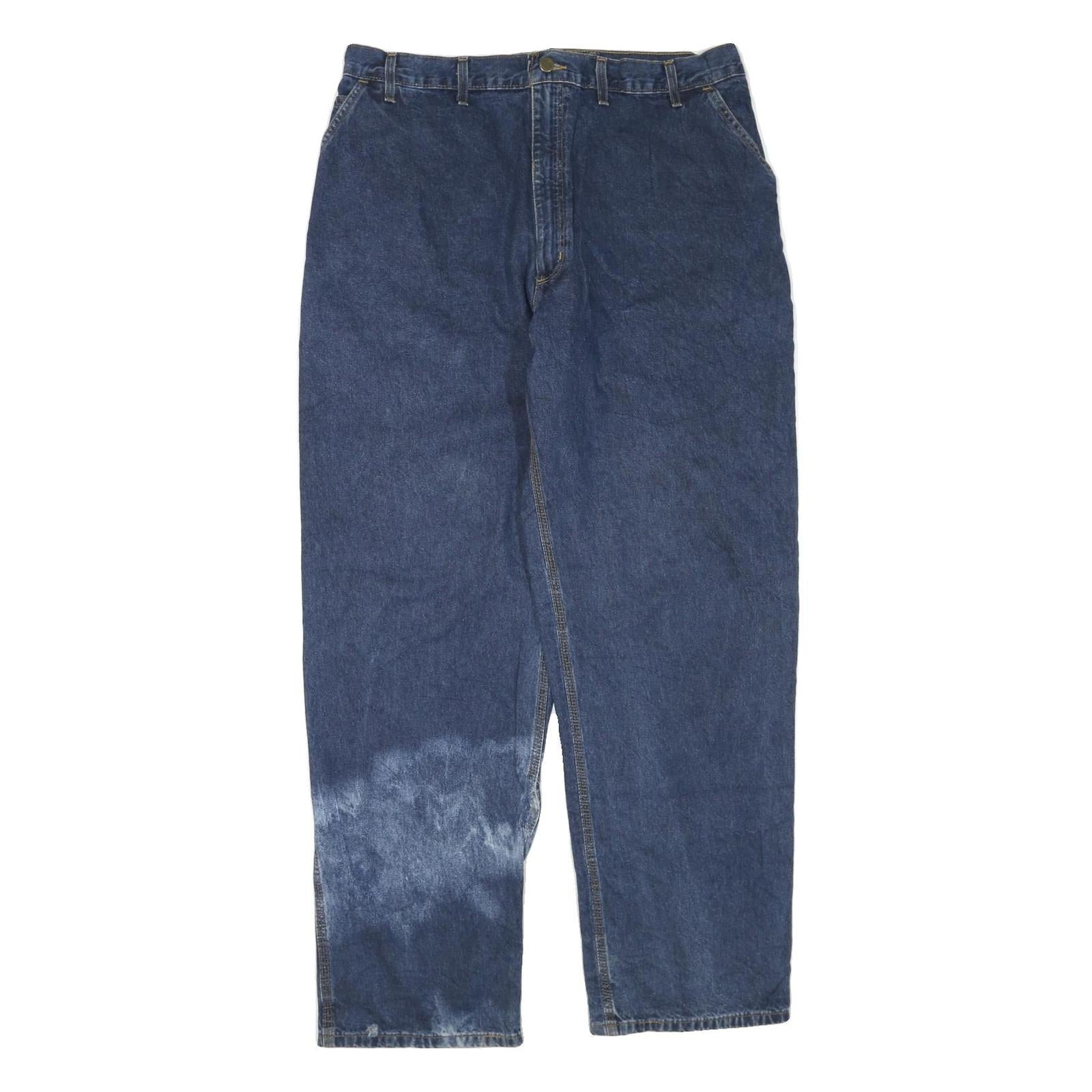 CARHARTT Mens Jeans Blue Regular Straight Denim Medium W38 L33 Workwear Refurbished - N/A refurbished available on Cerqular