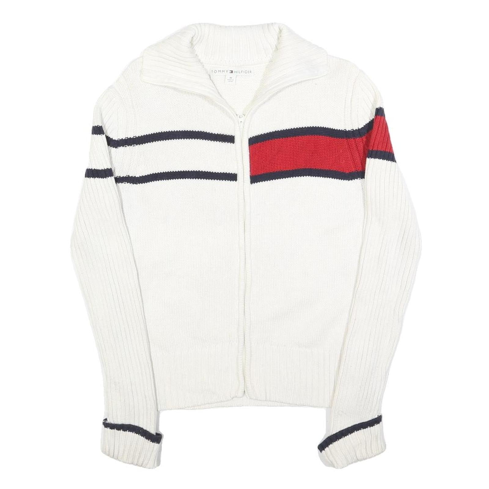 Buy TOMMY HILFIGER Womens White & Red Patterned Jumper Full Zip Roll Neck Rib Knit M Refurbished - $54.59 TOMMY HILFIGER Womens White & Red Patterned Jumper Full Zip Roll Neck Rib Knit M Refurbished - N/A refurbished available on Cerqular