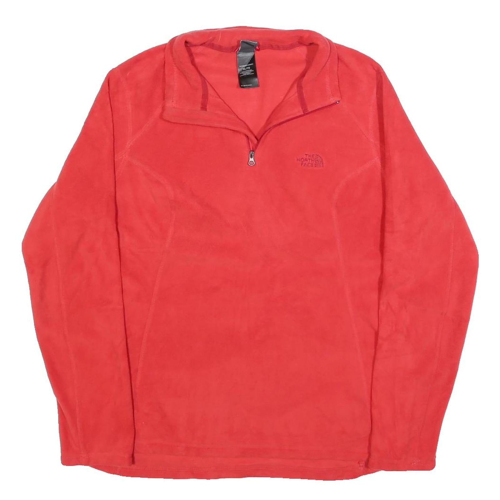 THE NORTH FACE Womens Red Plain Pullover Jumper Quarter Zip XL Outdoor Active Refurbished - N/A refurbished available on Cerqular