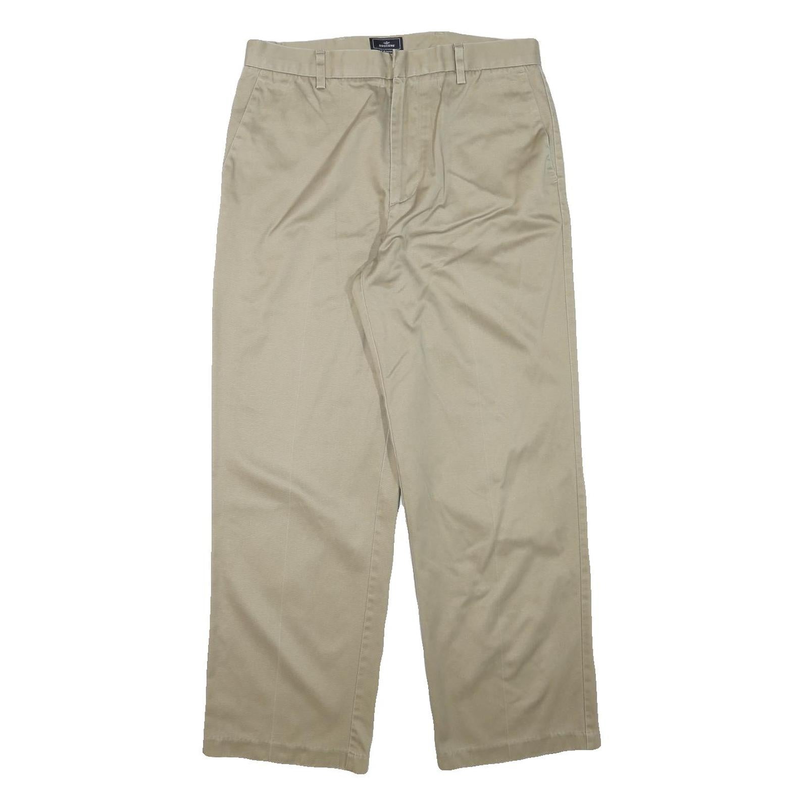 DOCKERS Mens Cotton Blend Beige Regular Straight Trousers W32 L29 Classic Casual Refurbished - N/A refurbished available on Cerqular