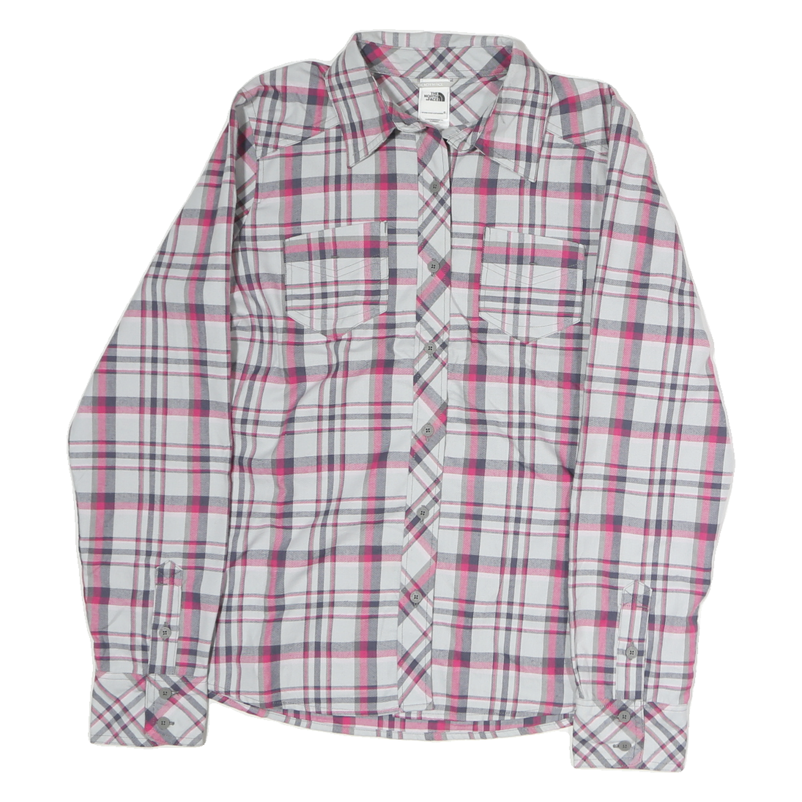 THE NORTH FACE Womens White & Pink Checked Cotton Shirt M Casual Stylish Refurbished - N/A refurbished available on Cerqular