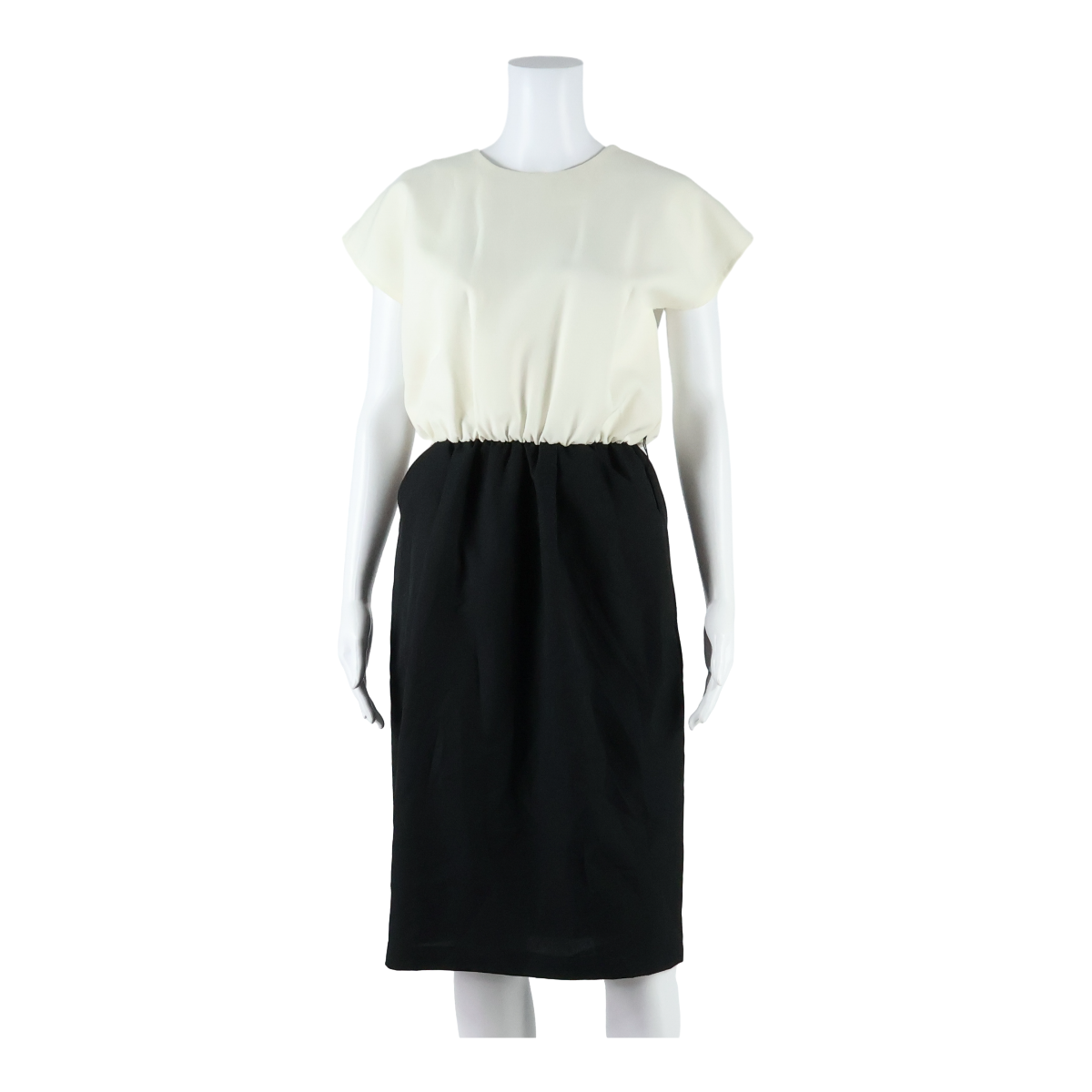 JENNY Womens Fit & Flare Dress Cream Sleeveless Midi UK 10 Refurbished - N/A refurbished available on Cerqular
