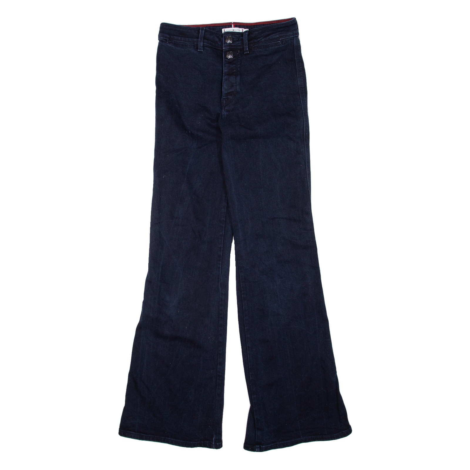 TOMMY HILFIGER Womens Jeans Blue Regular Flared W26 L32 Refurbished - N/A refurbished available on Cerqular