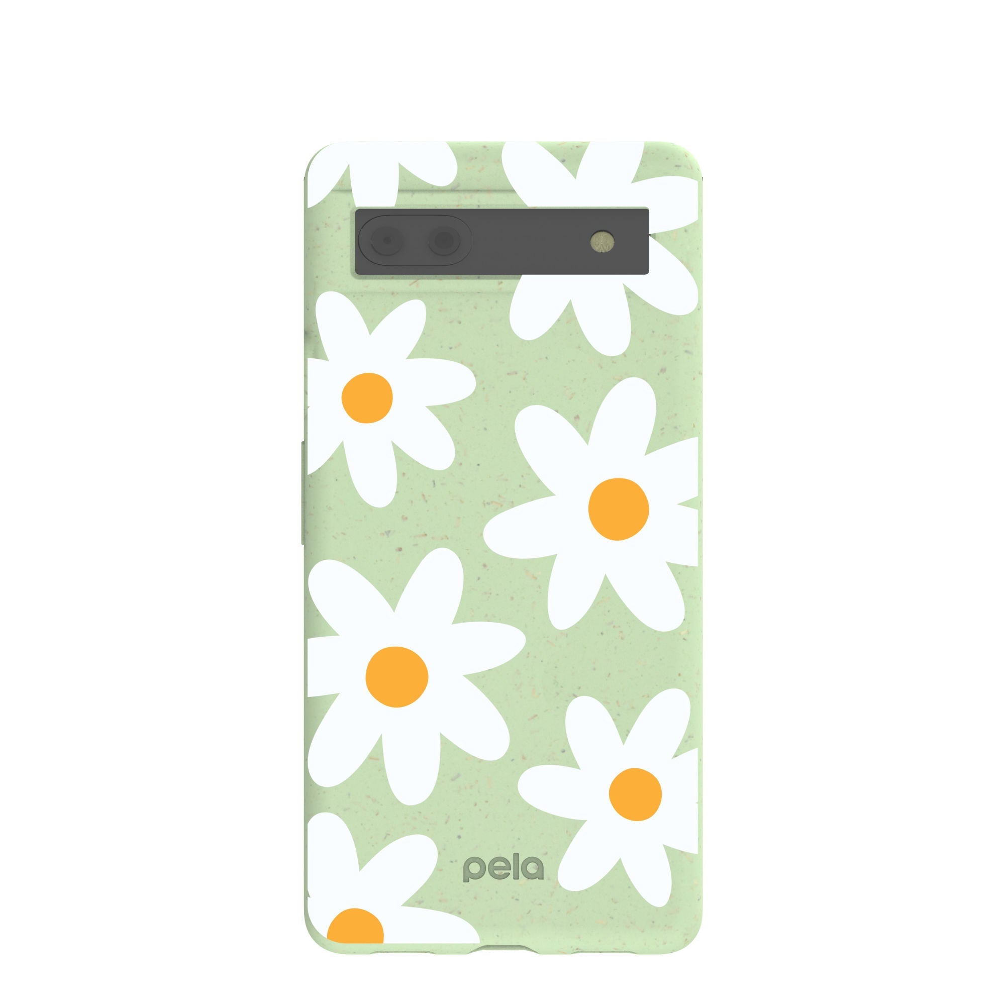 Sage Green Daisy Google Pixel 6a Case Refurbished - Pela Case refurbished available on Cerqular