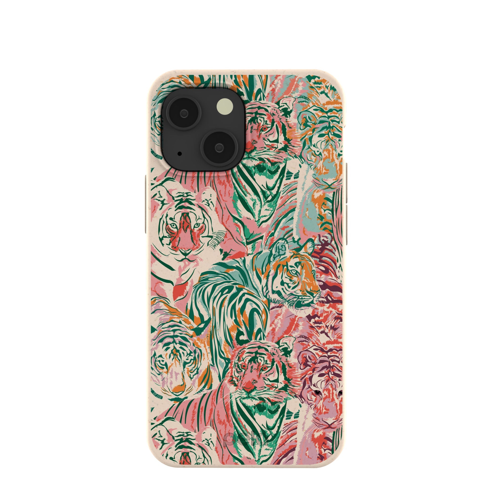 Seashell Hidden Tigers iPhone 13 Mini Case Refurbished - Pela Case refurbished available on Cerqular