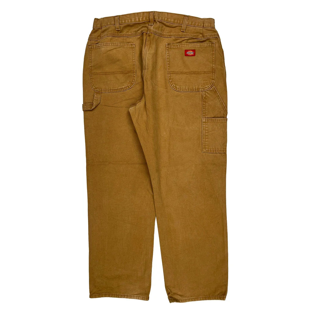 Dickies Carpenter Trousers - 37W 31L Brown Cotton Refurbished - Thrifted (note: this is a term often used to describe second- refurbished available on Cerqular