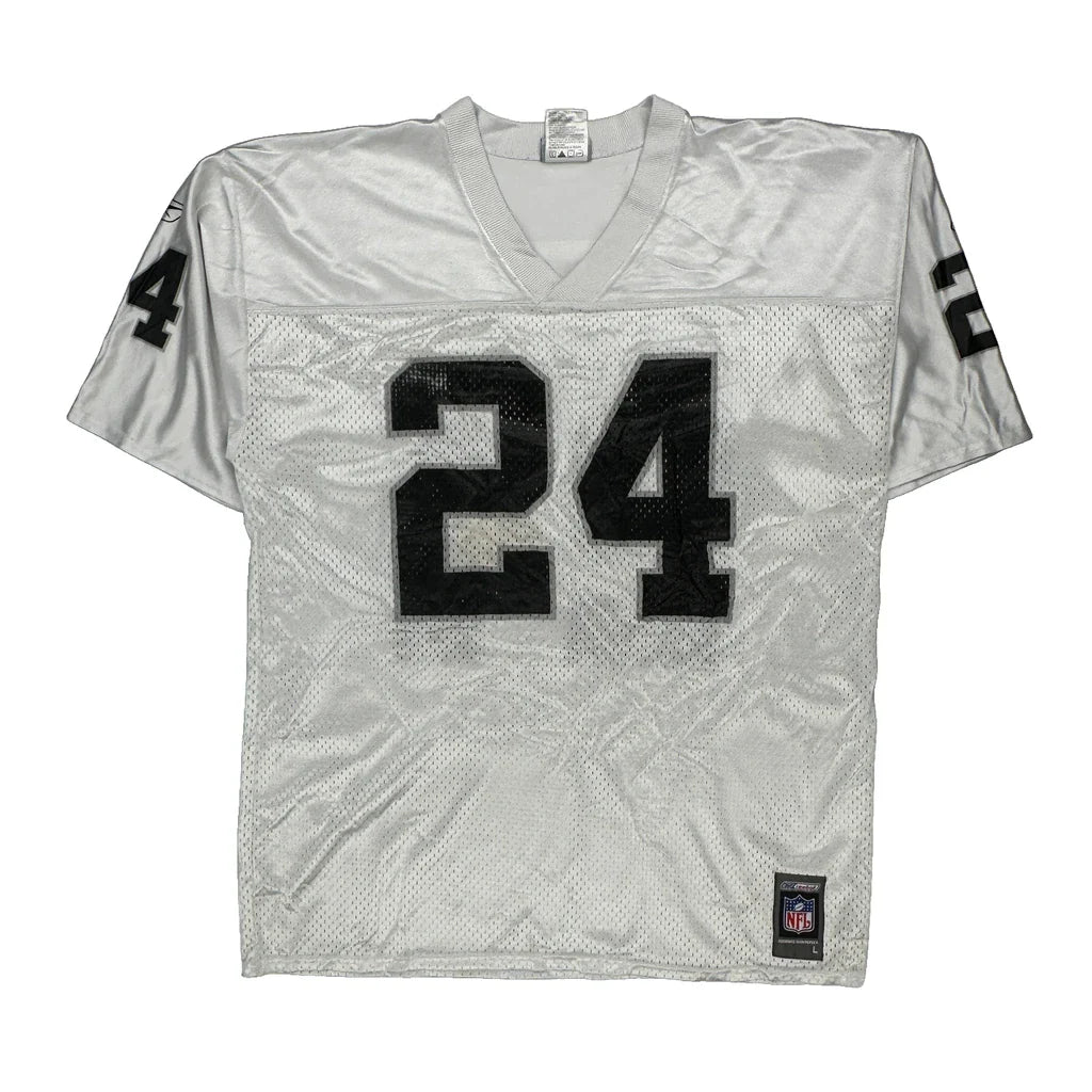 Buy Raiders Reebok Nfl Jersey - Large Black Polyester Refurbished - $46.89 Raiders Reebok Nfl Jersey - Large Black Polyester Refurbished - Thrifted (note: this is a term often used to describe second- refurbished available on Cerqular